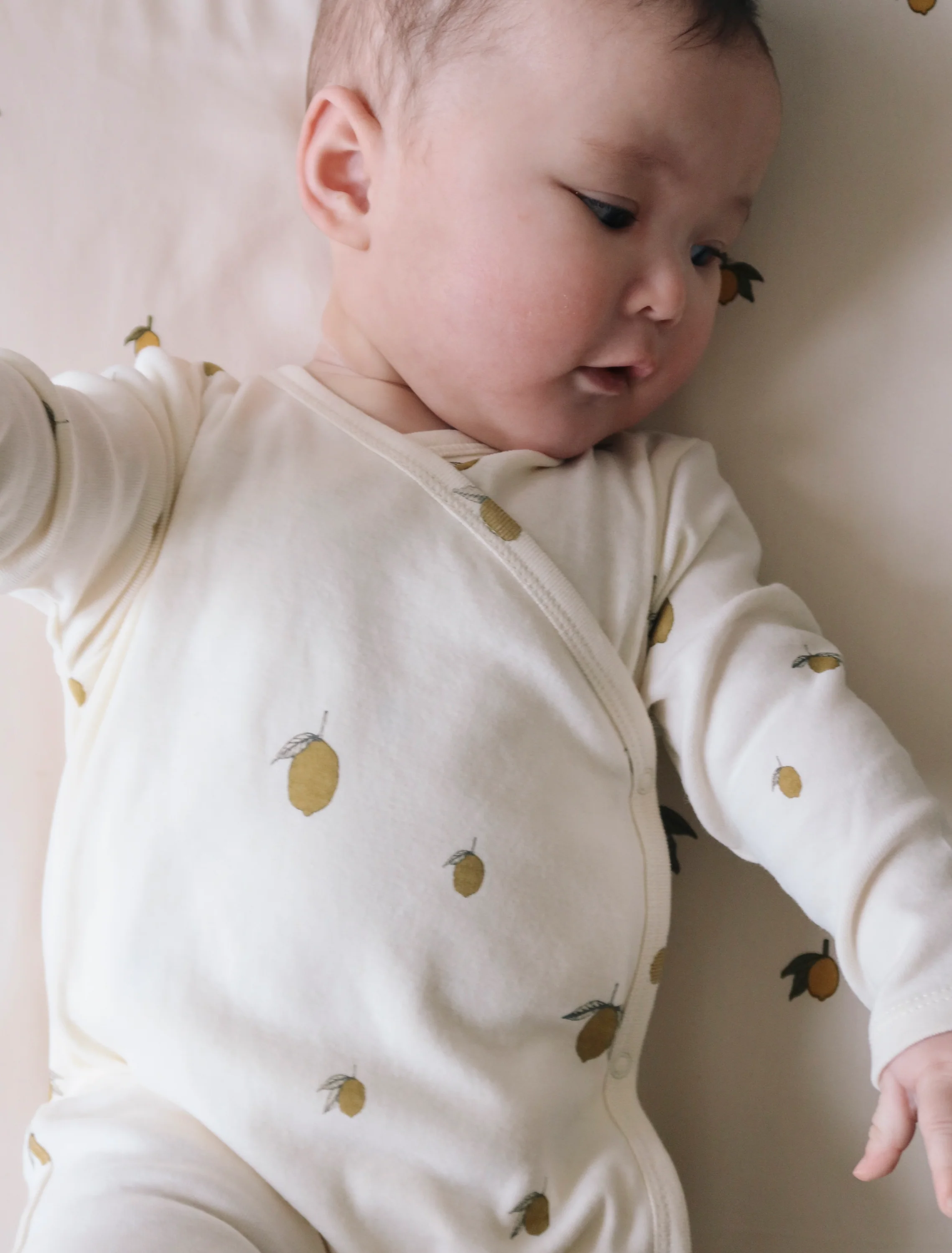 Newborn Onesie Romper in Lemon - Image 2