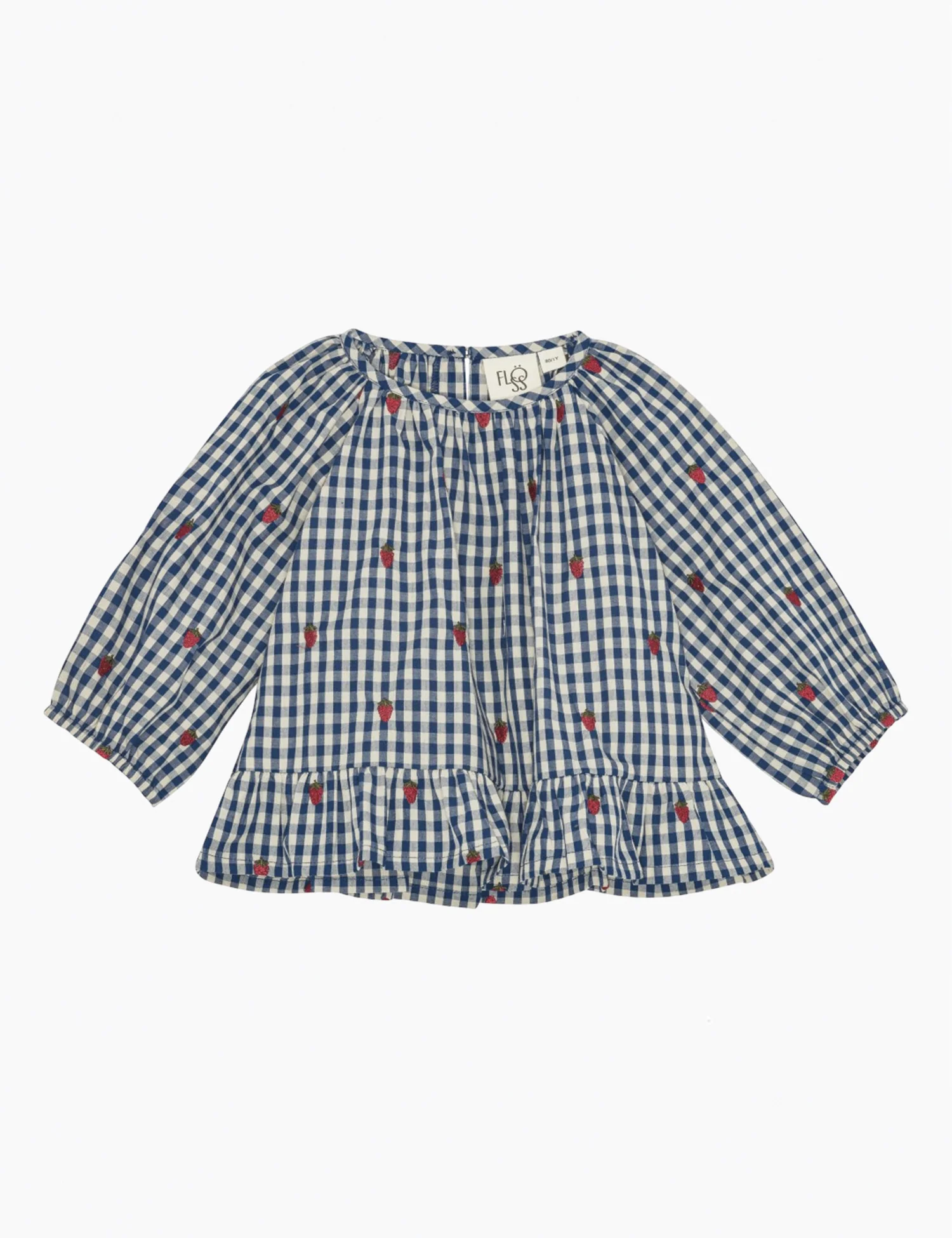 Nolly LS Blouse in Berry Blue Check