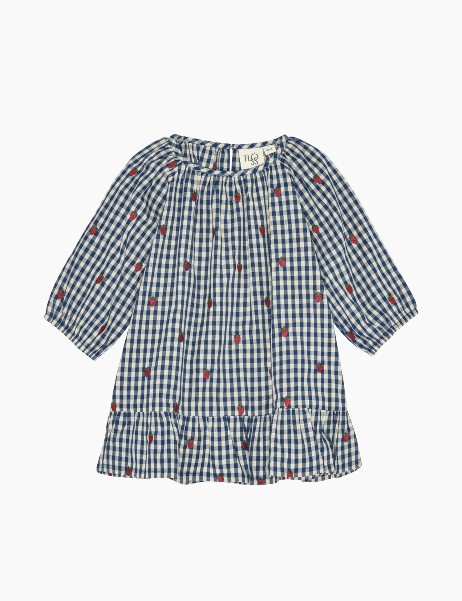 Nolly LS Dress in Berry Blue Check