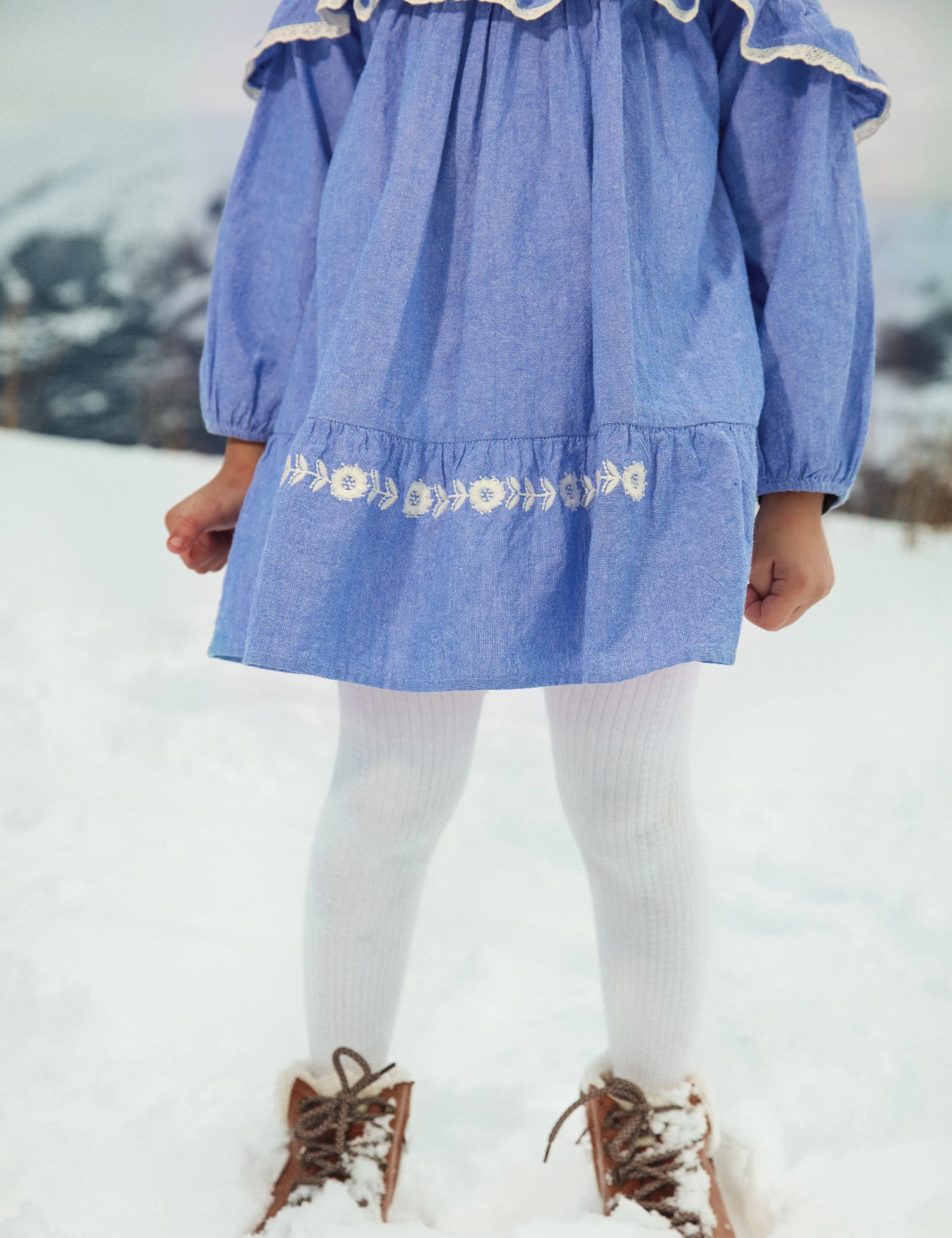 Orana Dress in Blue Chambray - Image 4