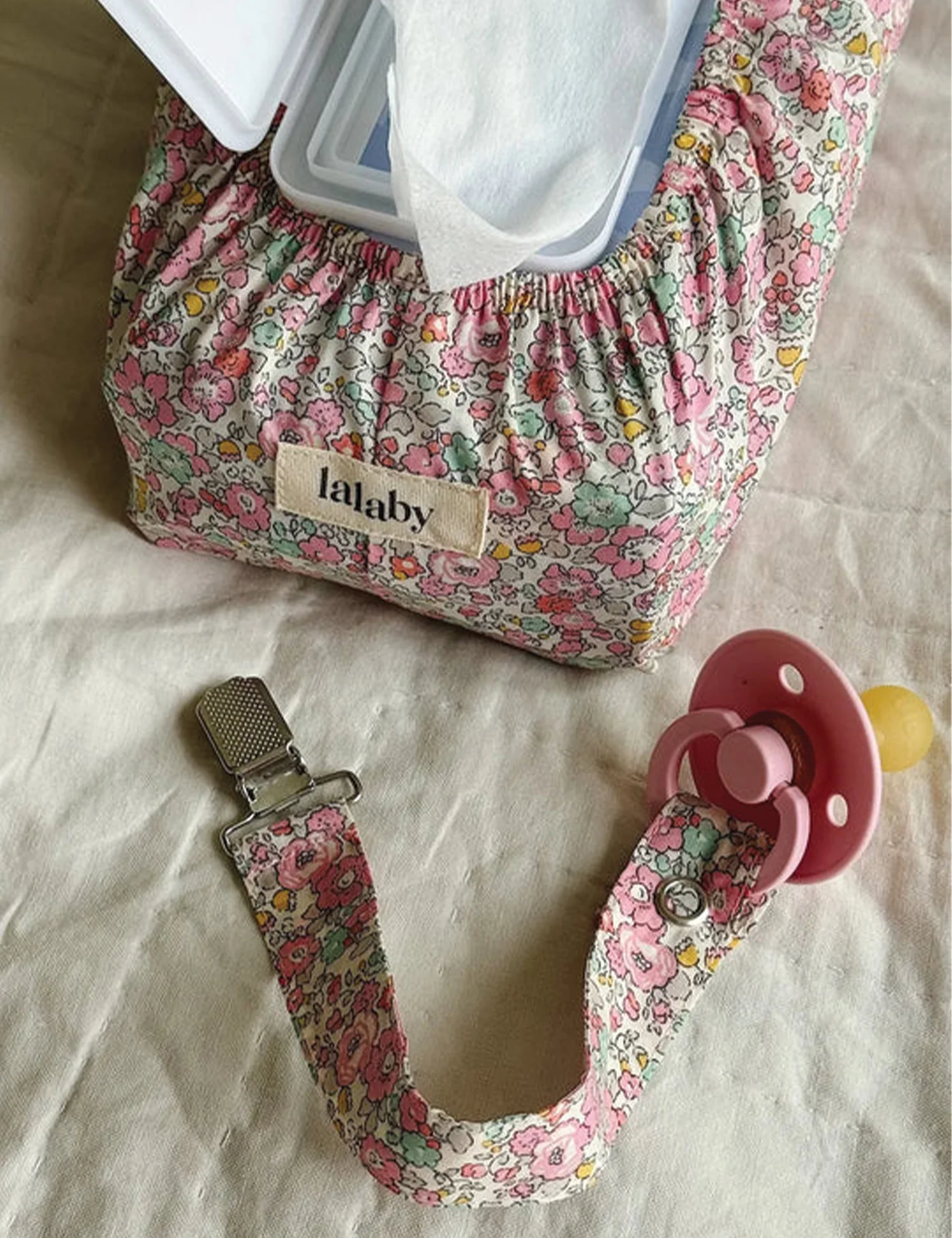 Pacifier Clip in Pink Betsy - Image 2