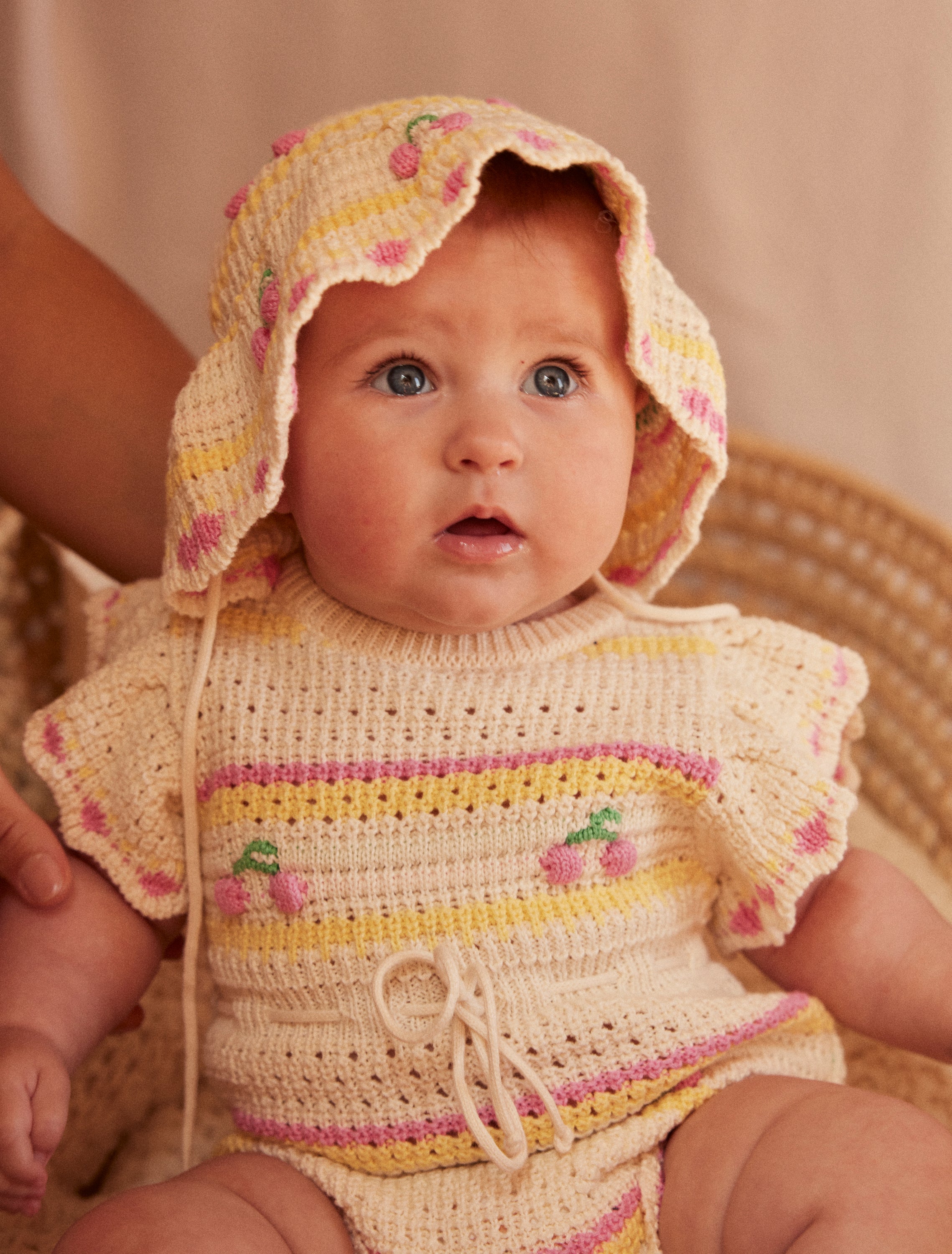 Paloma Romper in Cherry Stripe - Image 2