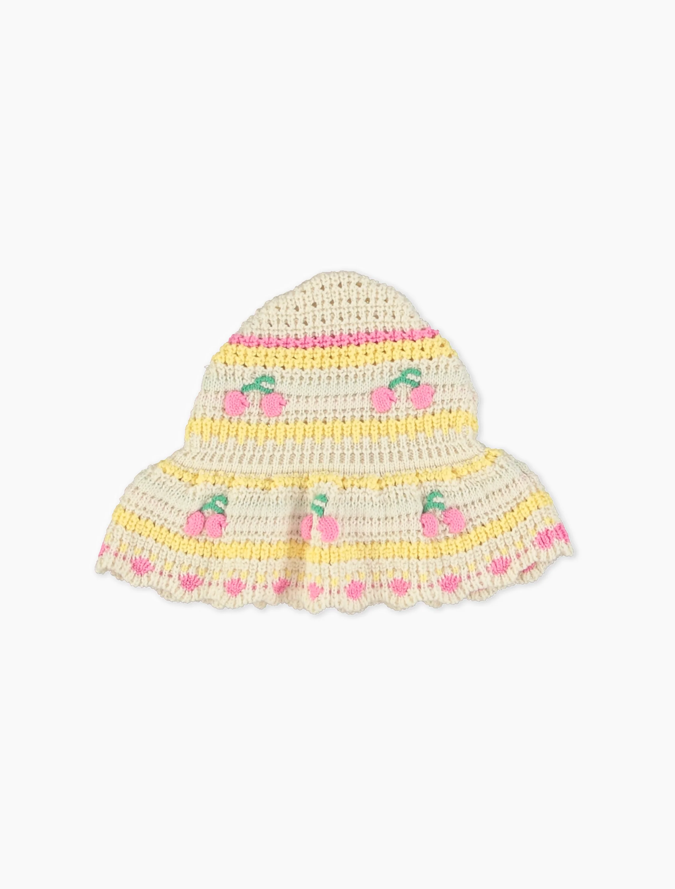 Paloma Sun Hat in Cherry Stripe