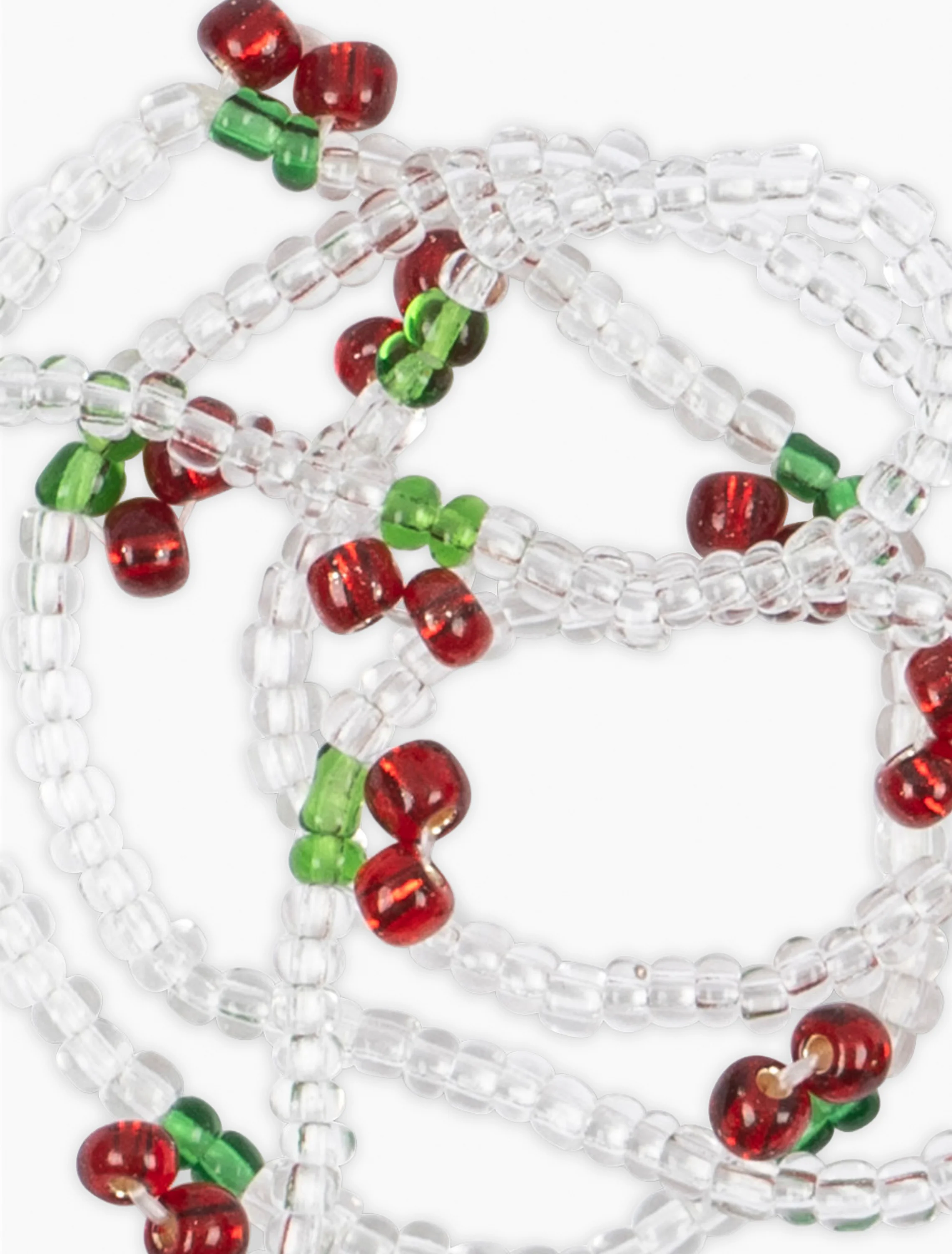 Pearly Cherry Necklace and Bracelet Set in Red/Glitter - Image 3