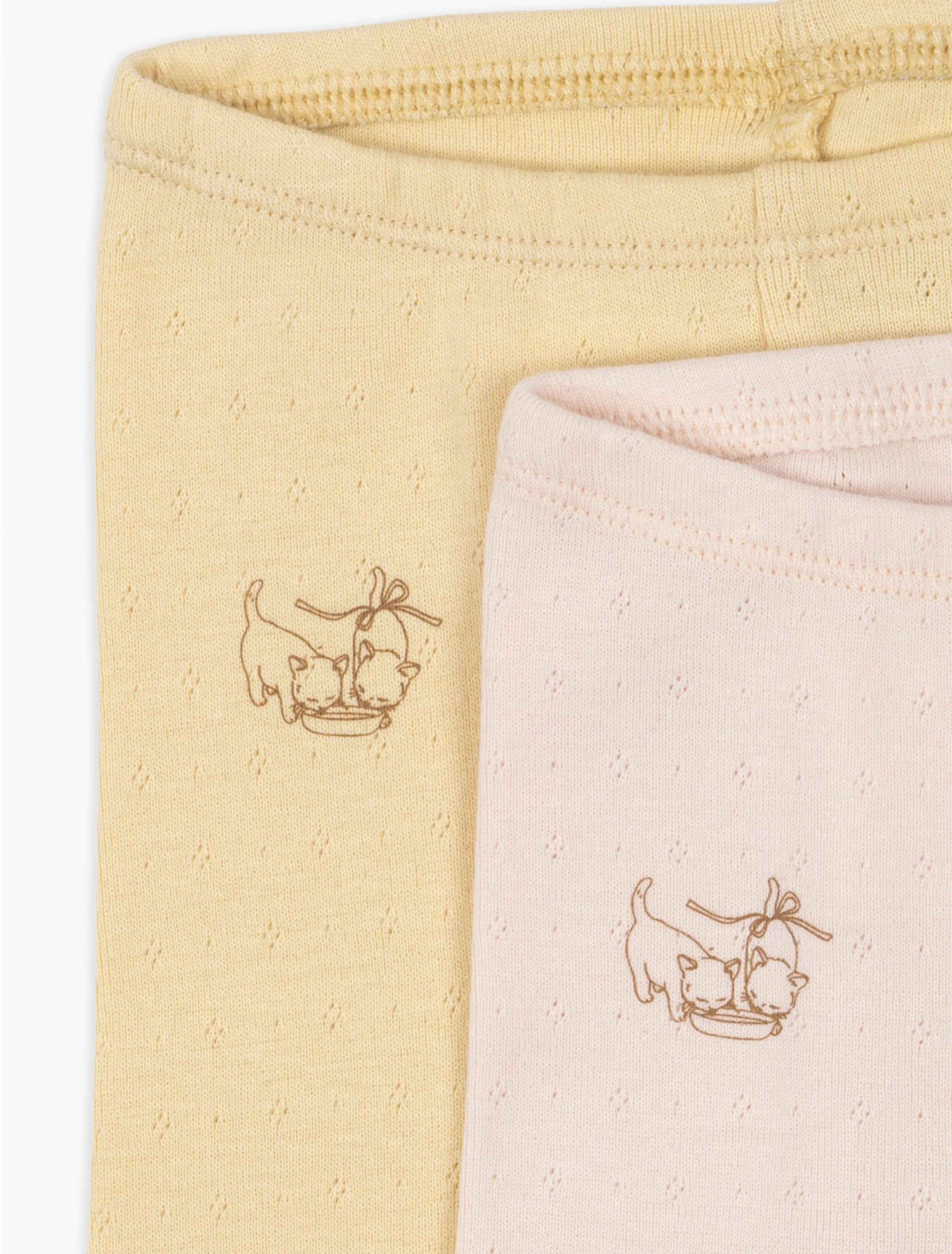 Perla 2 Pack Leggings in Banana Crepe/Creole Pink - Image 7