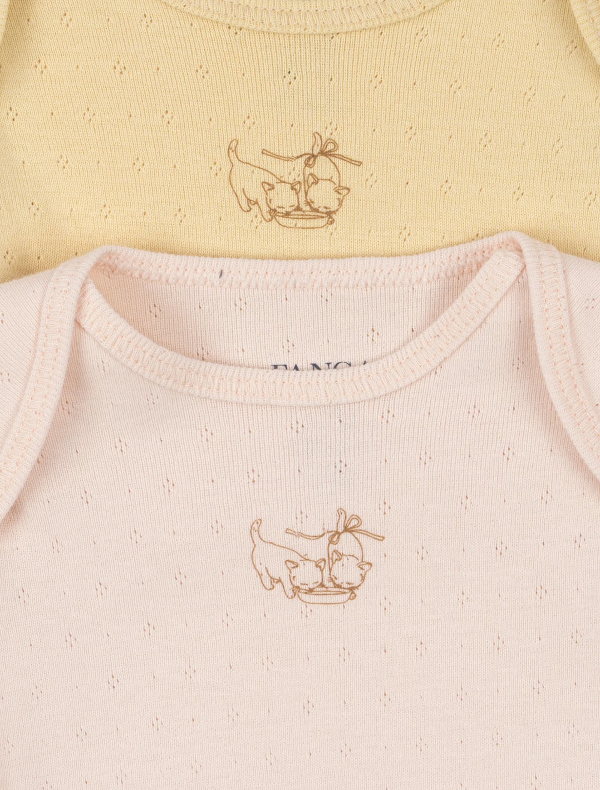 Perla 2 Pack LS Bodysuit in Banana Crepe/Creole Pink - Image 5