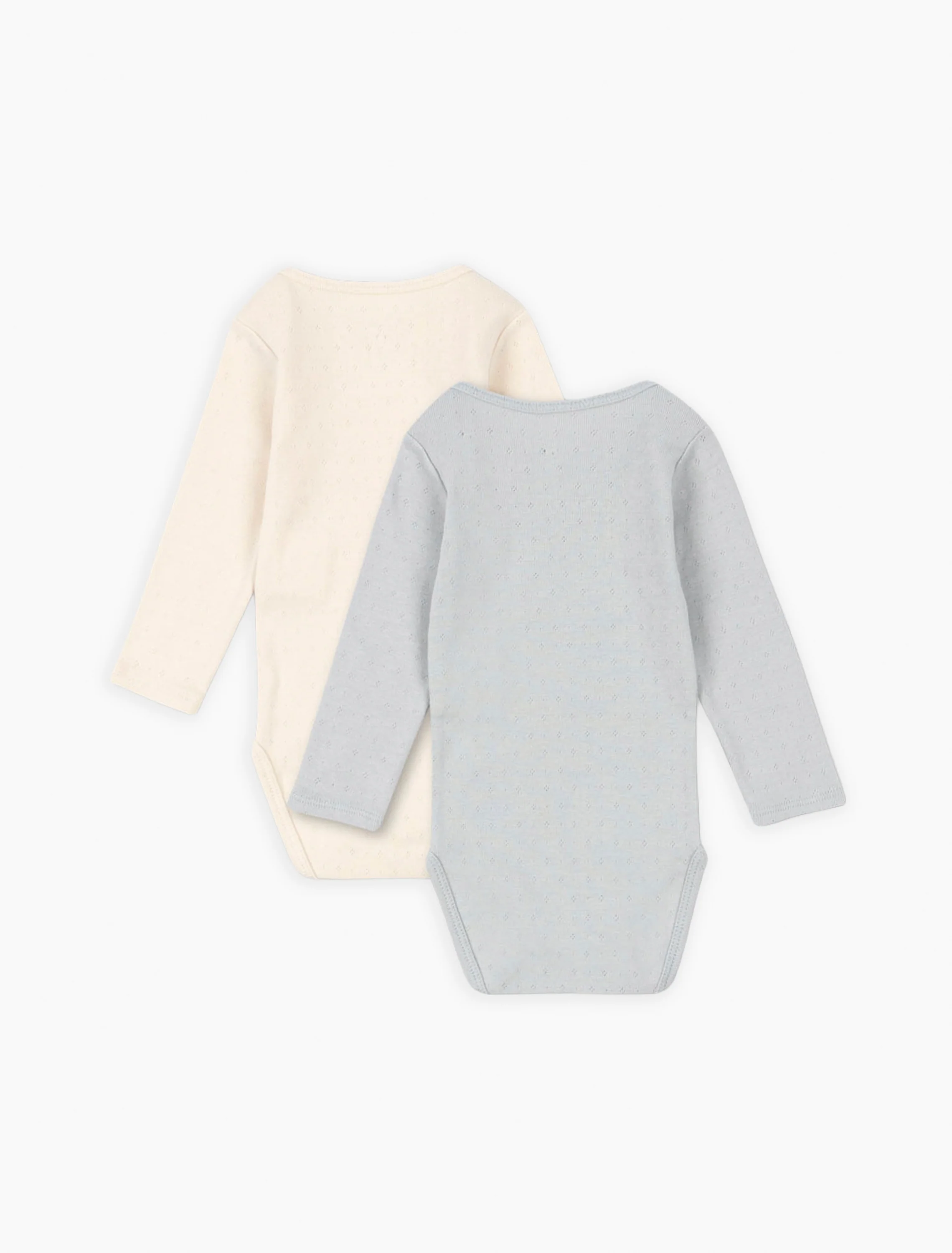 Perla 2 Pack LS Bodysuit in Buttercream/Pearl Blue - Image 4