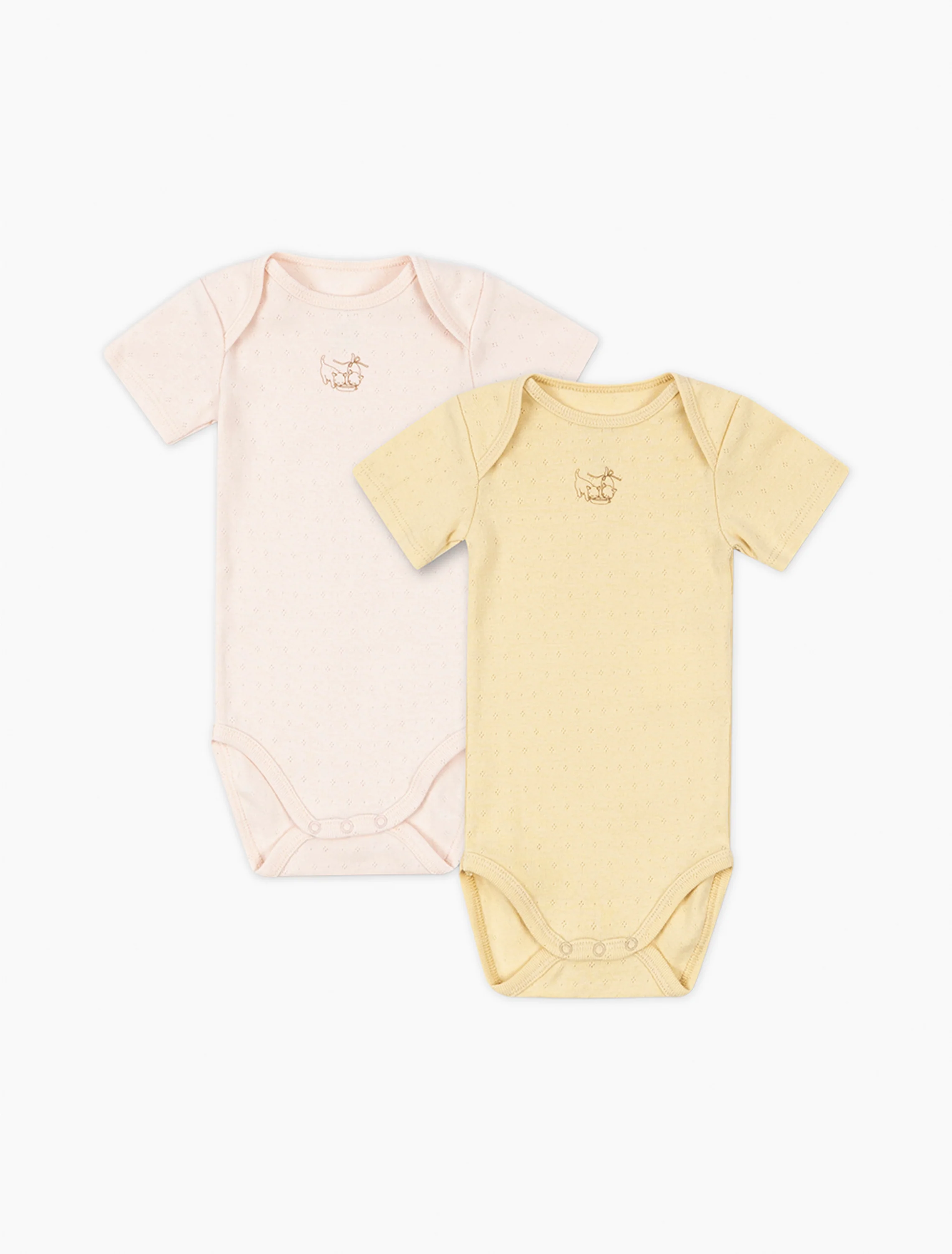Perla 2 Pack SS Bodysuit in Banana Crepe/Creole Pink