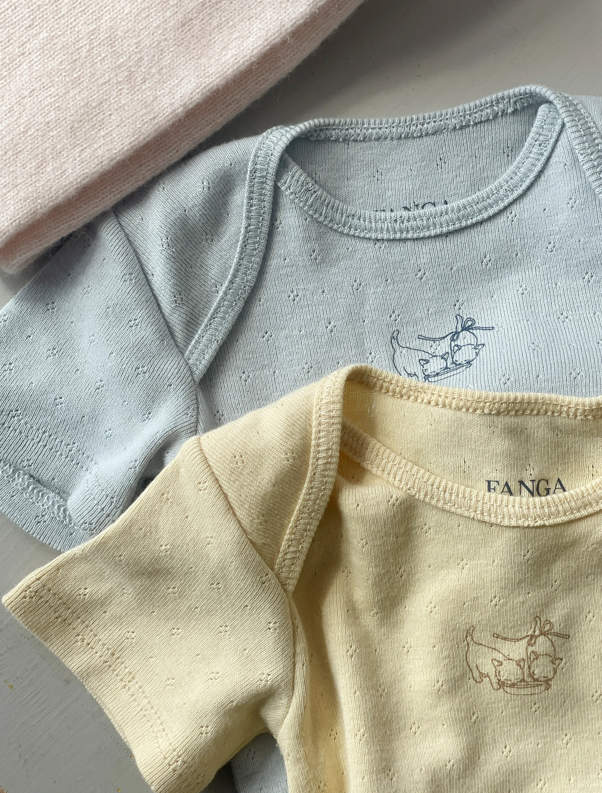 Perla 2 Pack SS Bodysuit in Banana Crepe/Creole Pink - Image 3