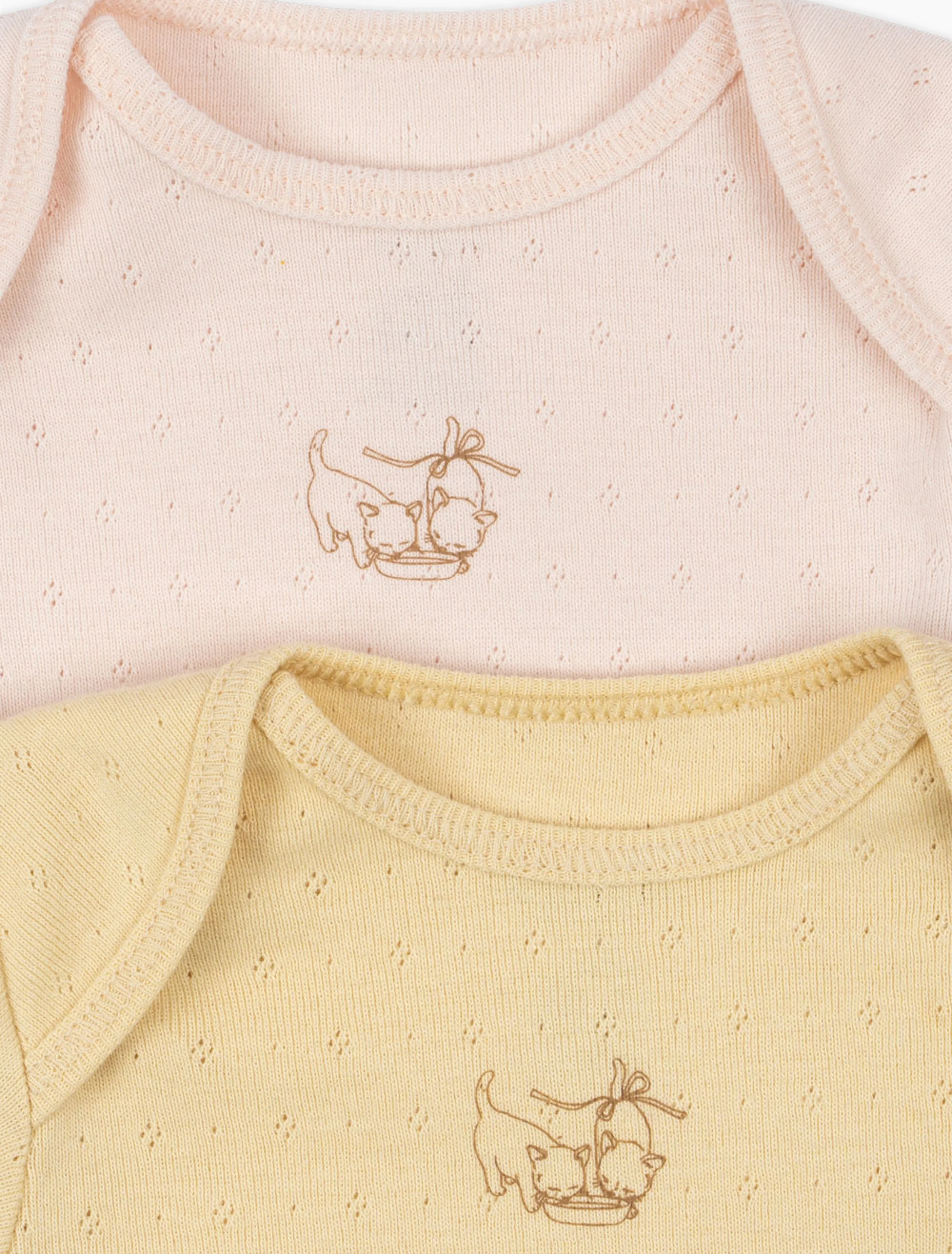 Perla 2 Pack SS Bodysuit in Banana Crepe/Creole Pink - Image 5