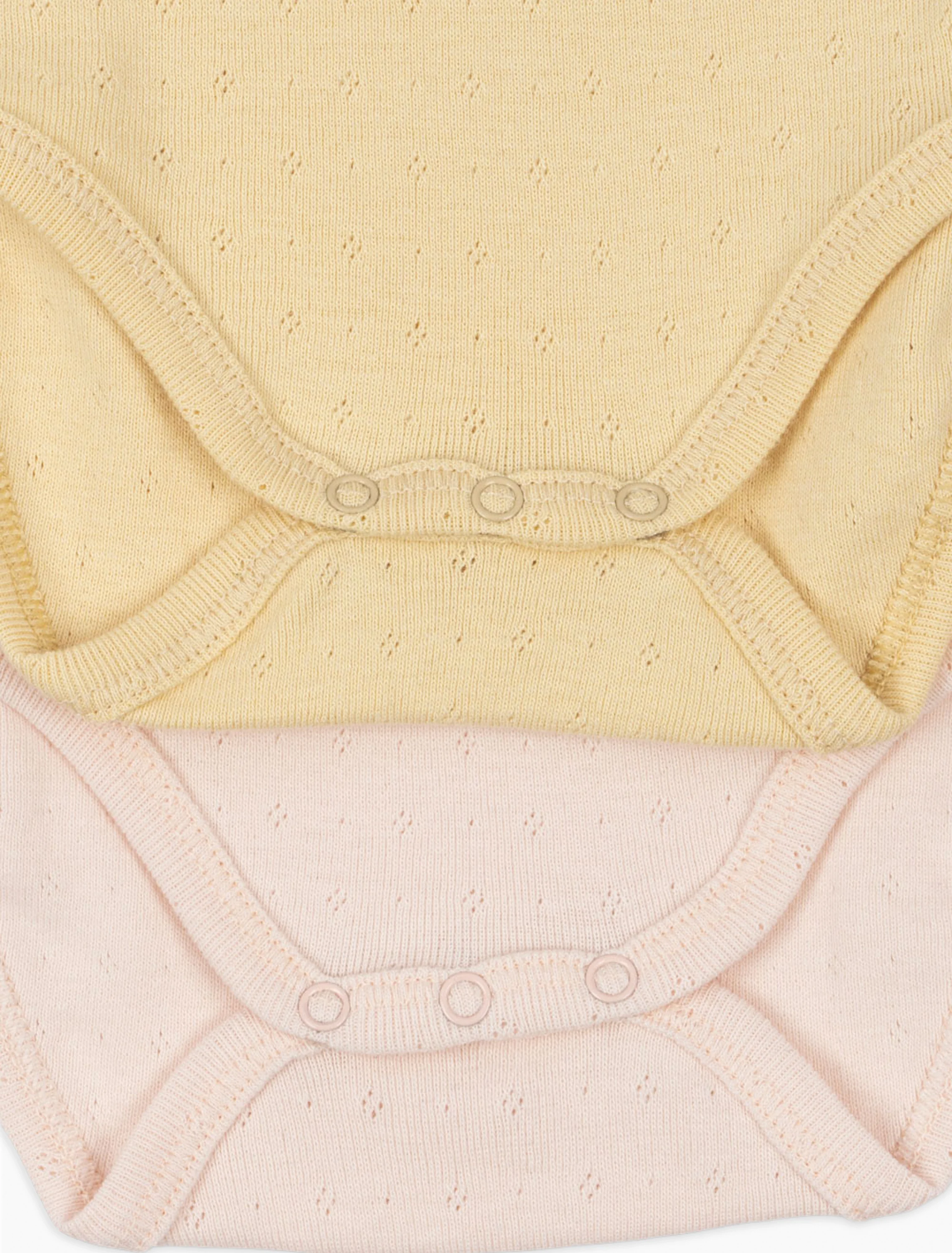 Perla 2 Pack SS Bodysuit in Banana Crepe/Creole Pink - Image 6