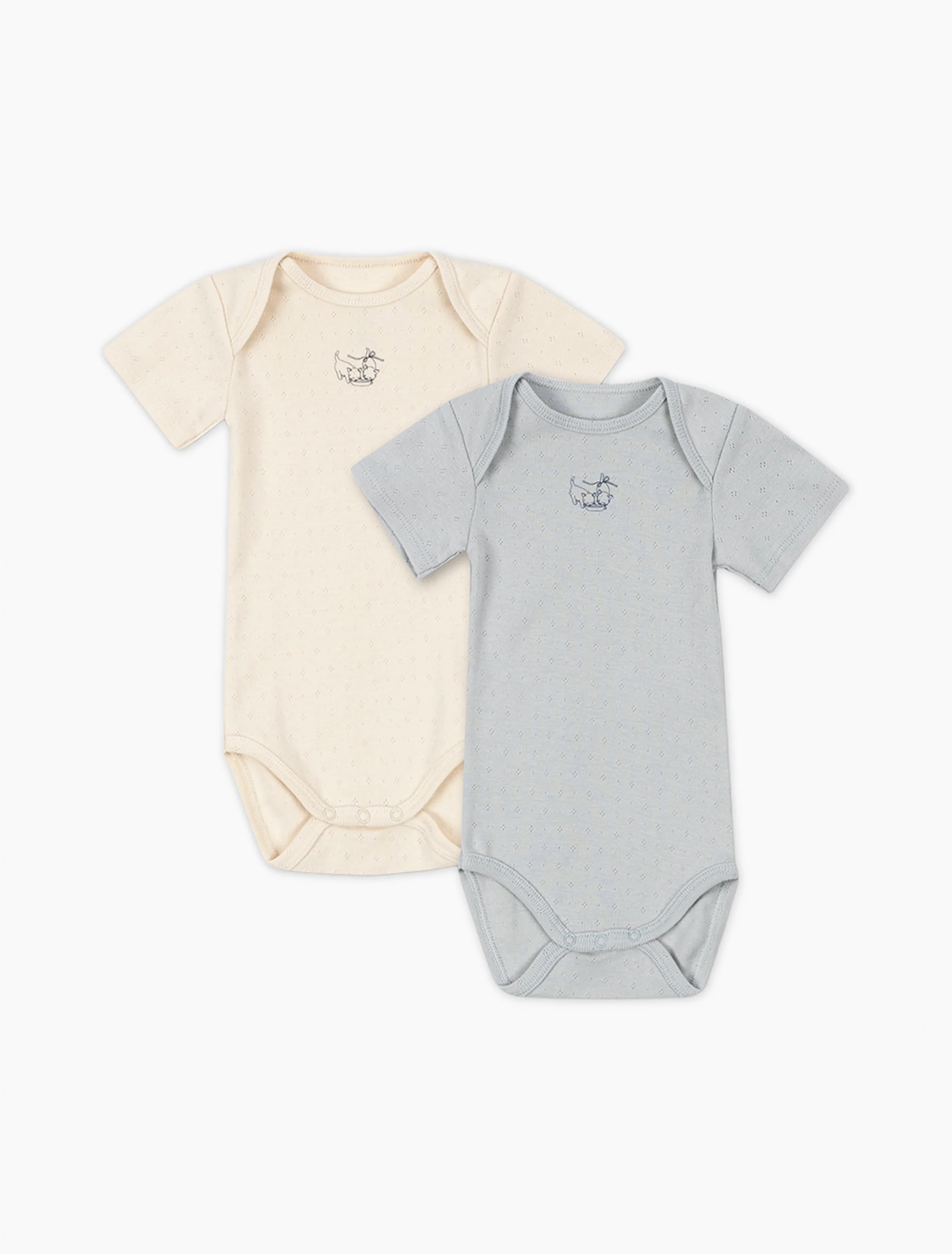 Perla 2 Pack SS Bodysuit in Buttercream/Pearl Blue