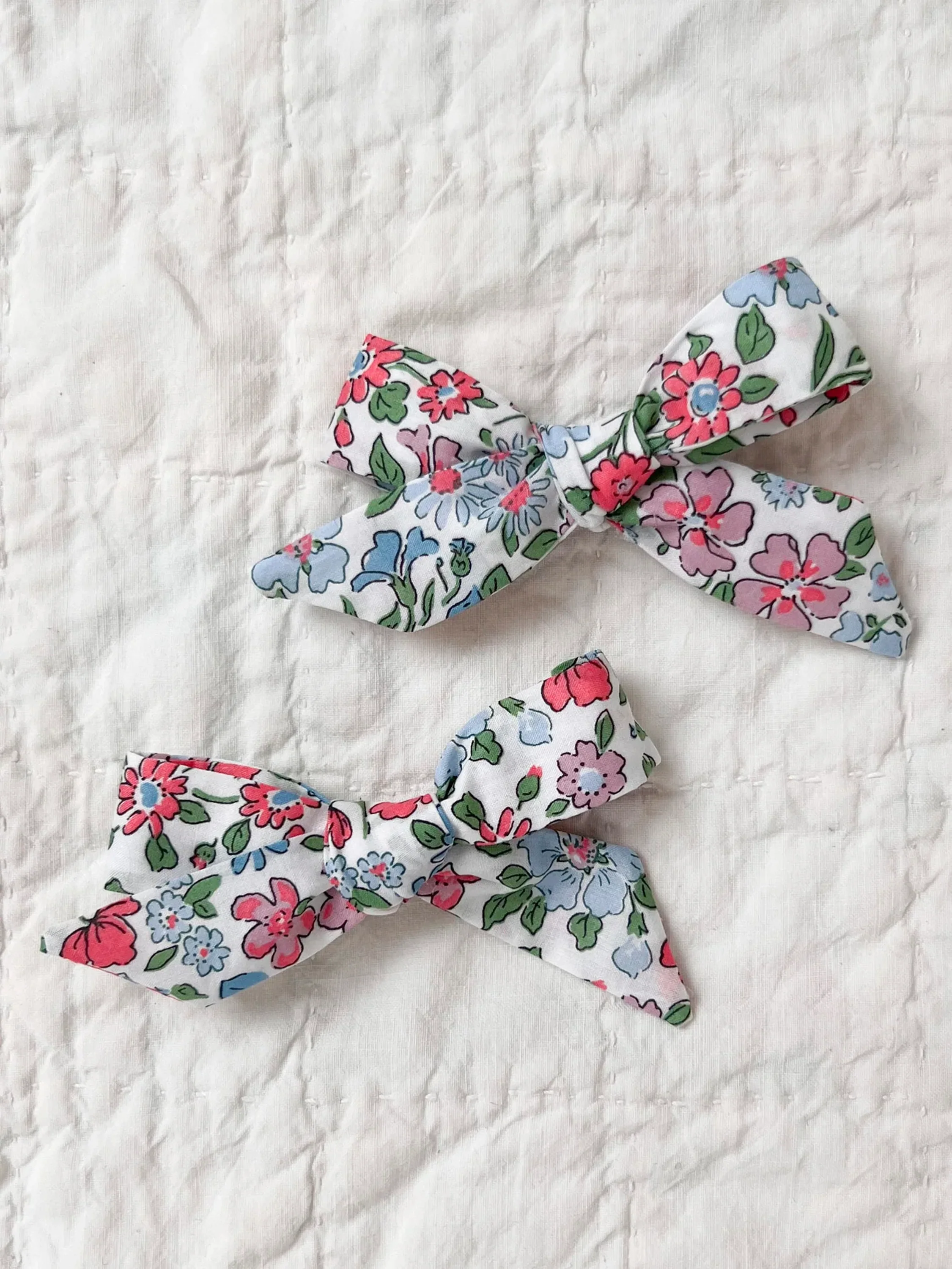 Pig Tail Hair Bows in Liberty Annabella - Image 4