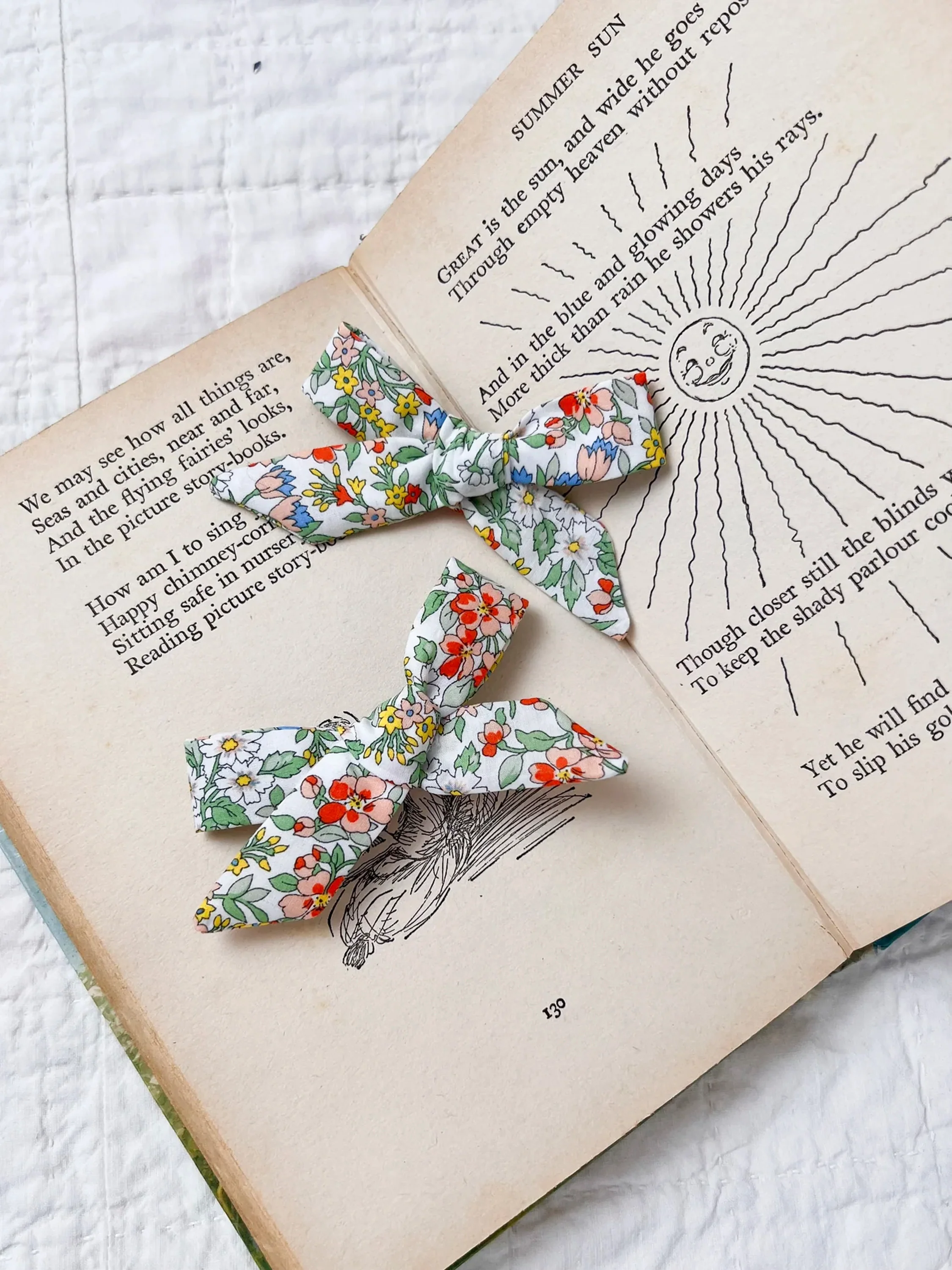 Pig Tail Hair Bows in Liberty Nazanin - Image 3