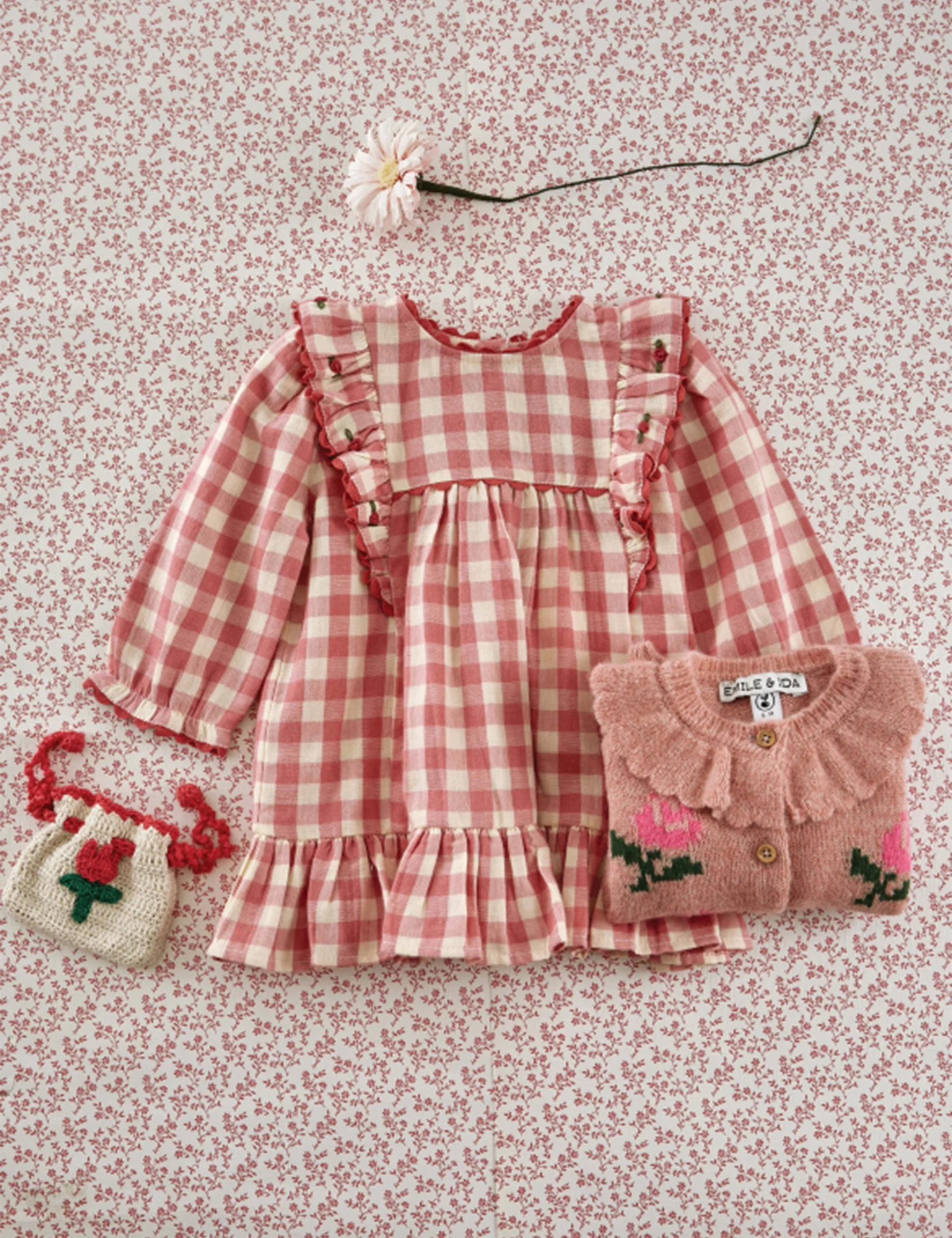 Pink Gingham Dress - Image 3