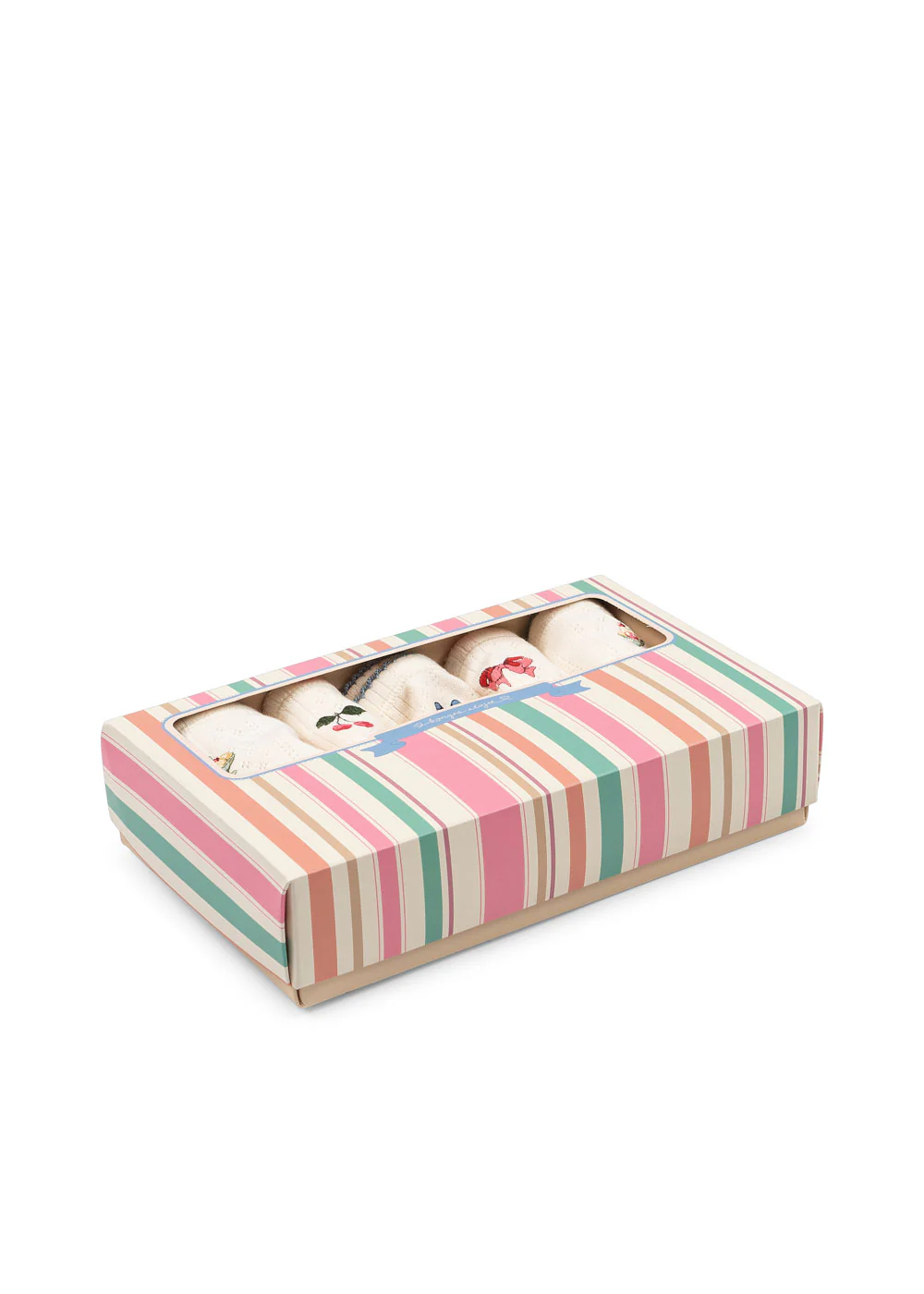 Pointelle Minna 5-Pack Girls Briefs in Antique White - Image 3