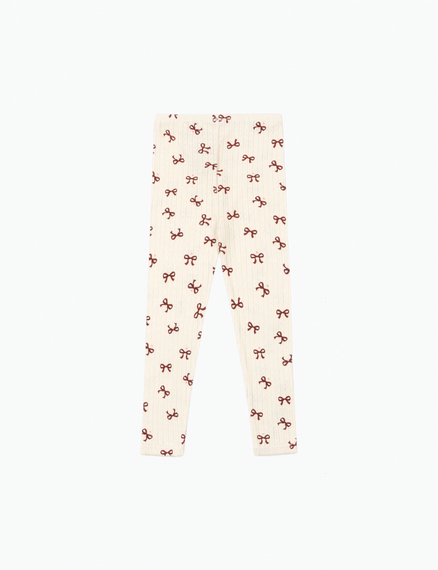 Pointelle Minnie Leggings in Bow Rouge - Image 2