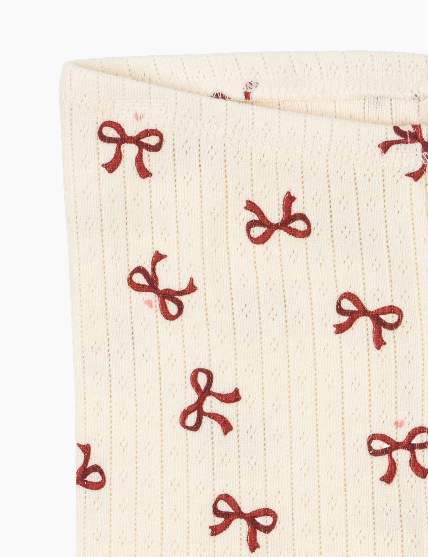Pointelle Minnie Leggings in Bow Rouge - Image 3