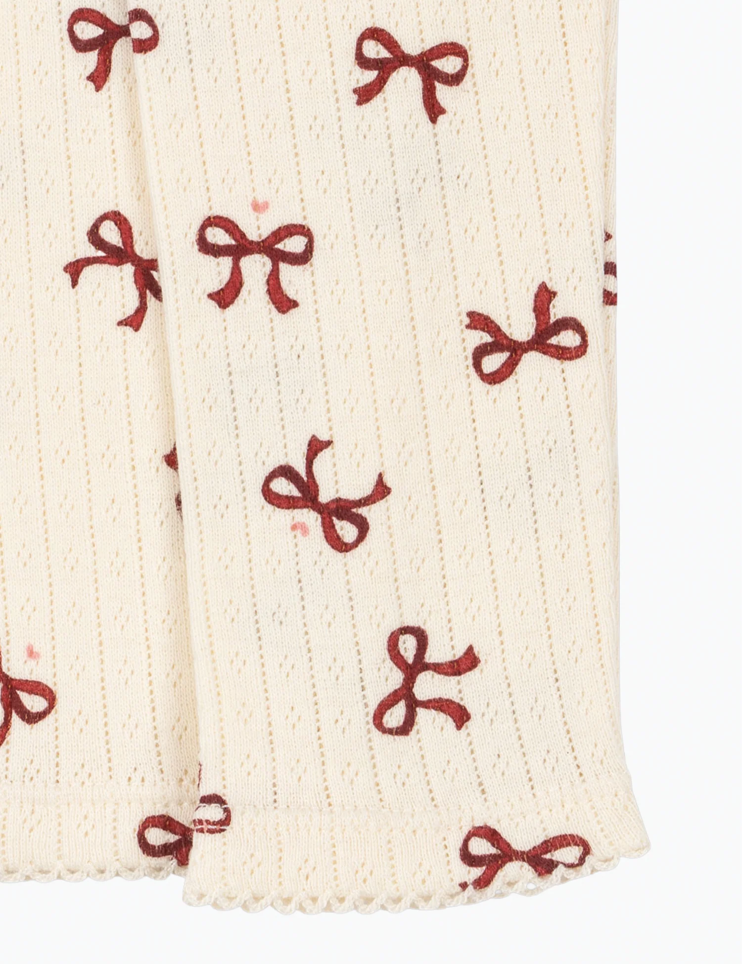 Pointelle Minnie Leggings in Bow Rouge - Image 4