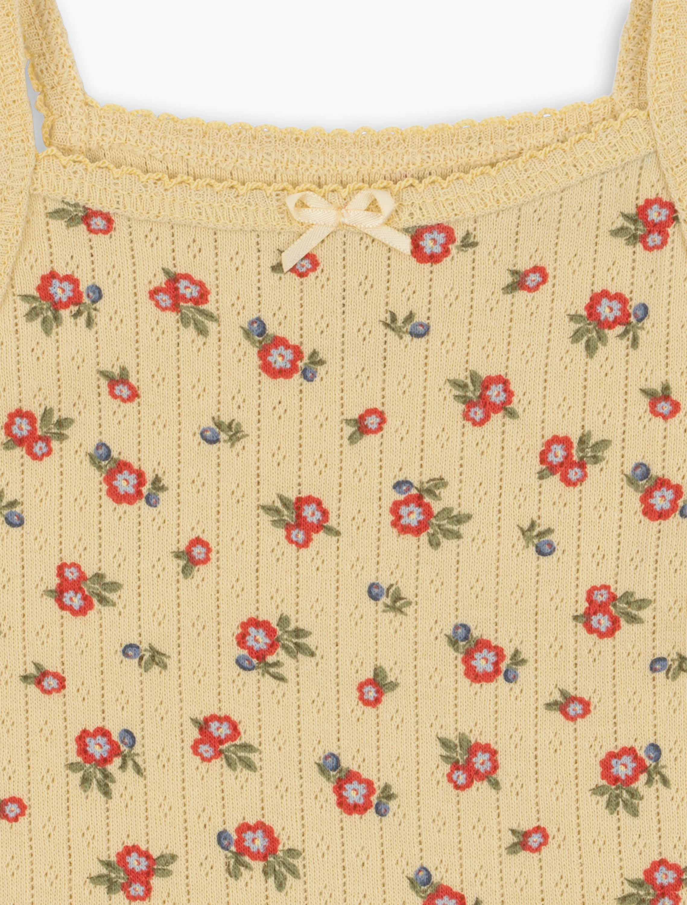 Pointelle Minnie Tank Bodysuit in Carmona - Image 3