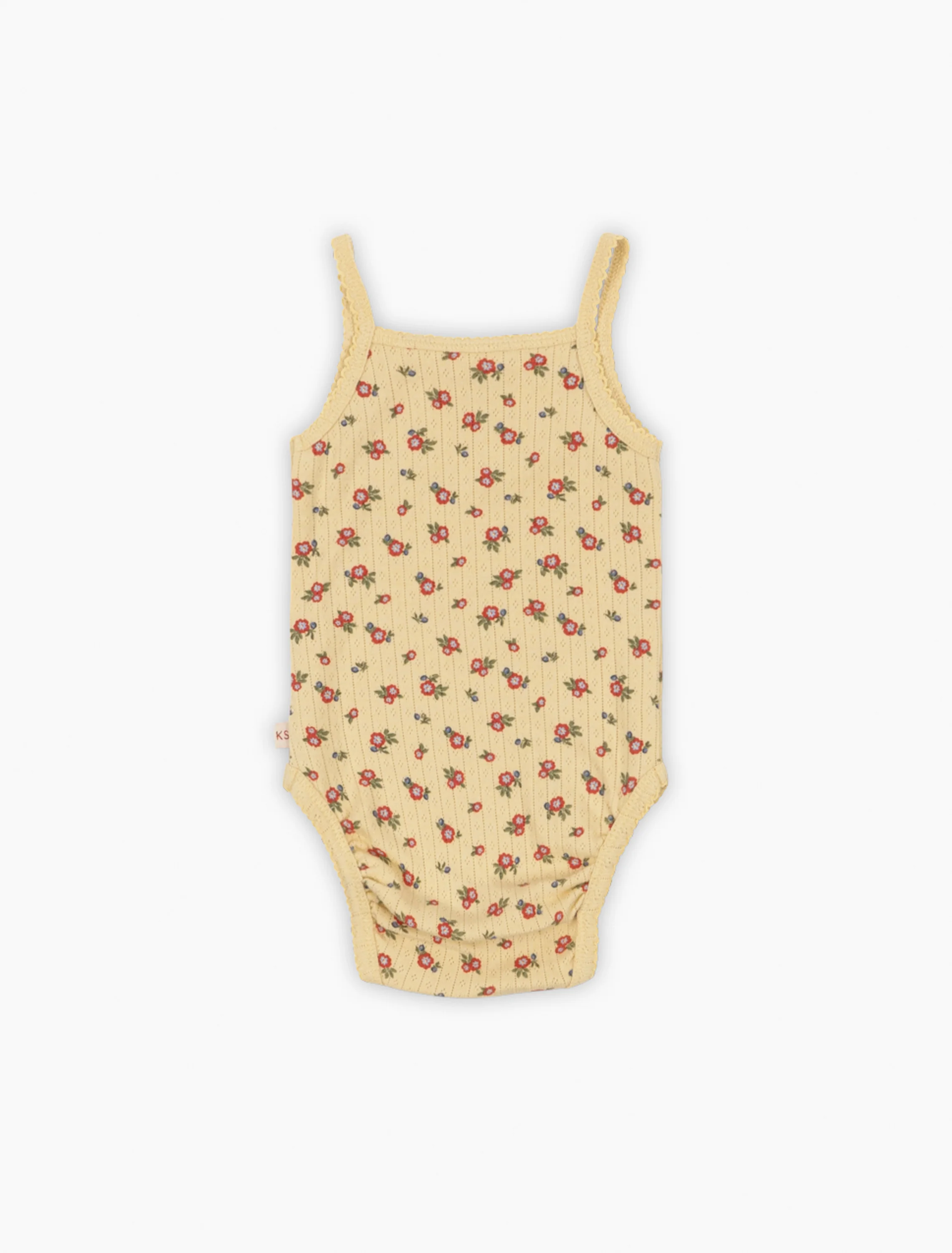 Pointelle Minnie Tank Bodysuit in Carmona - Image 4