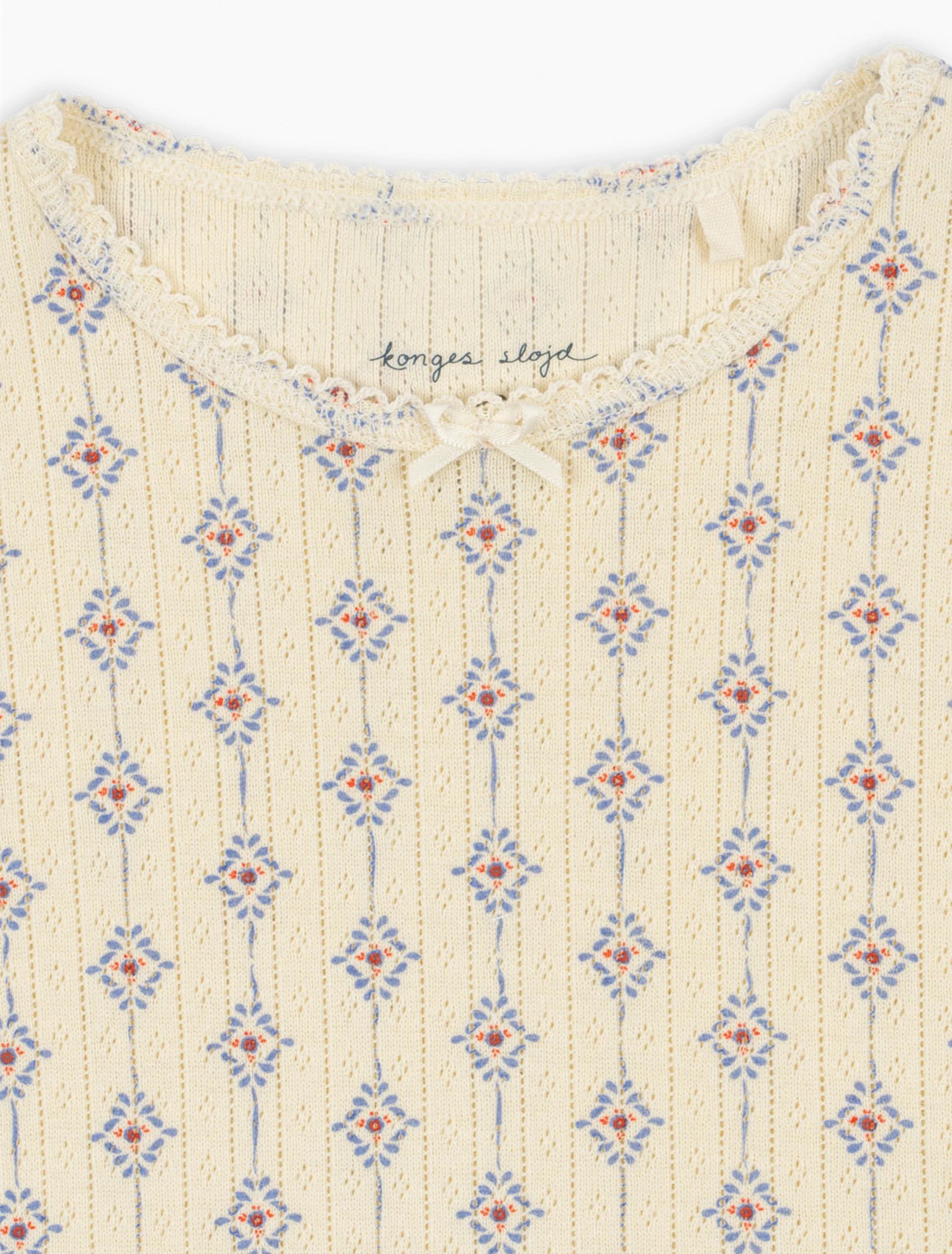 Pointelle Minnie Tee in Muro Blu - Image 3