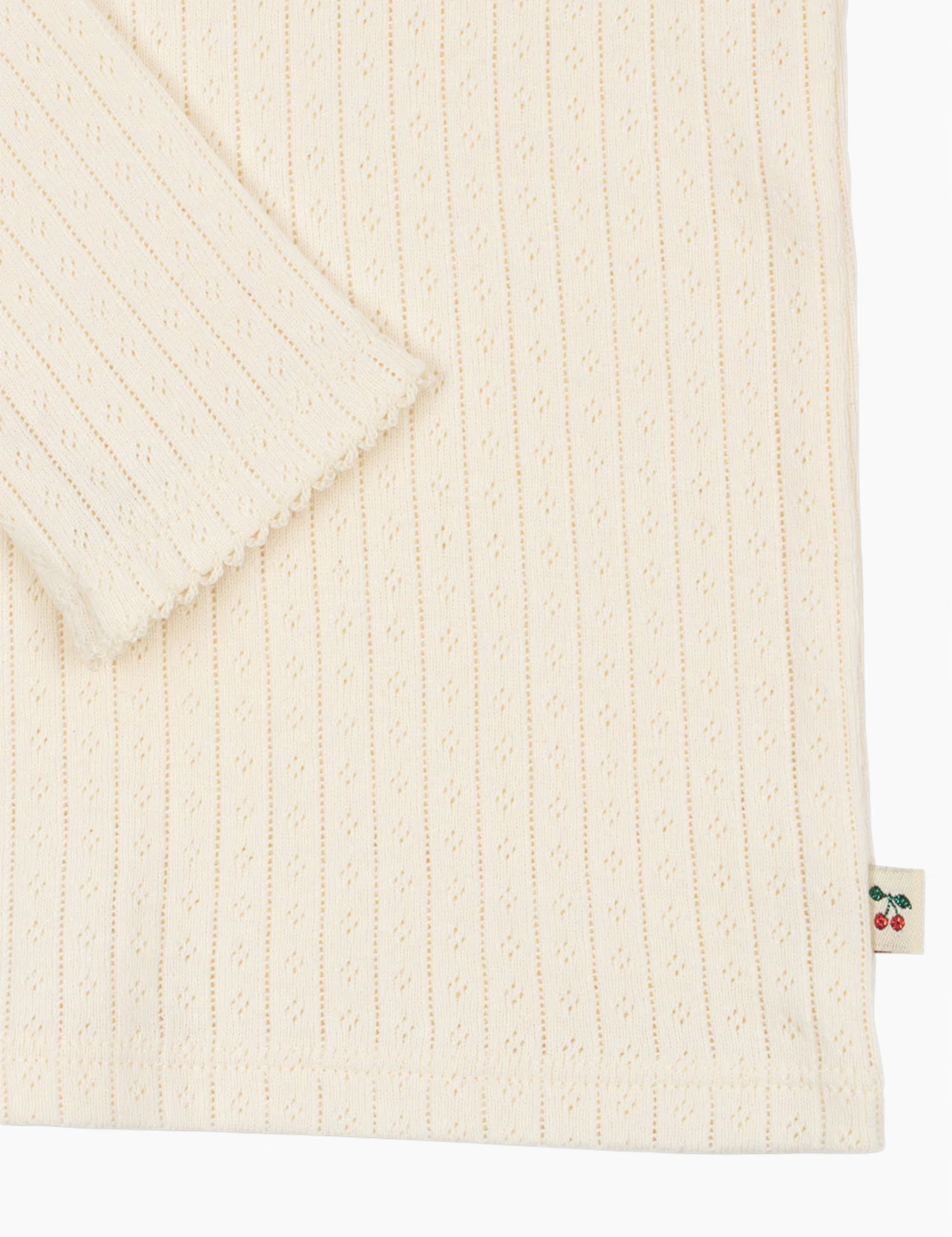 Pointelle Minnie Top in Antique White - Image 4