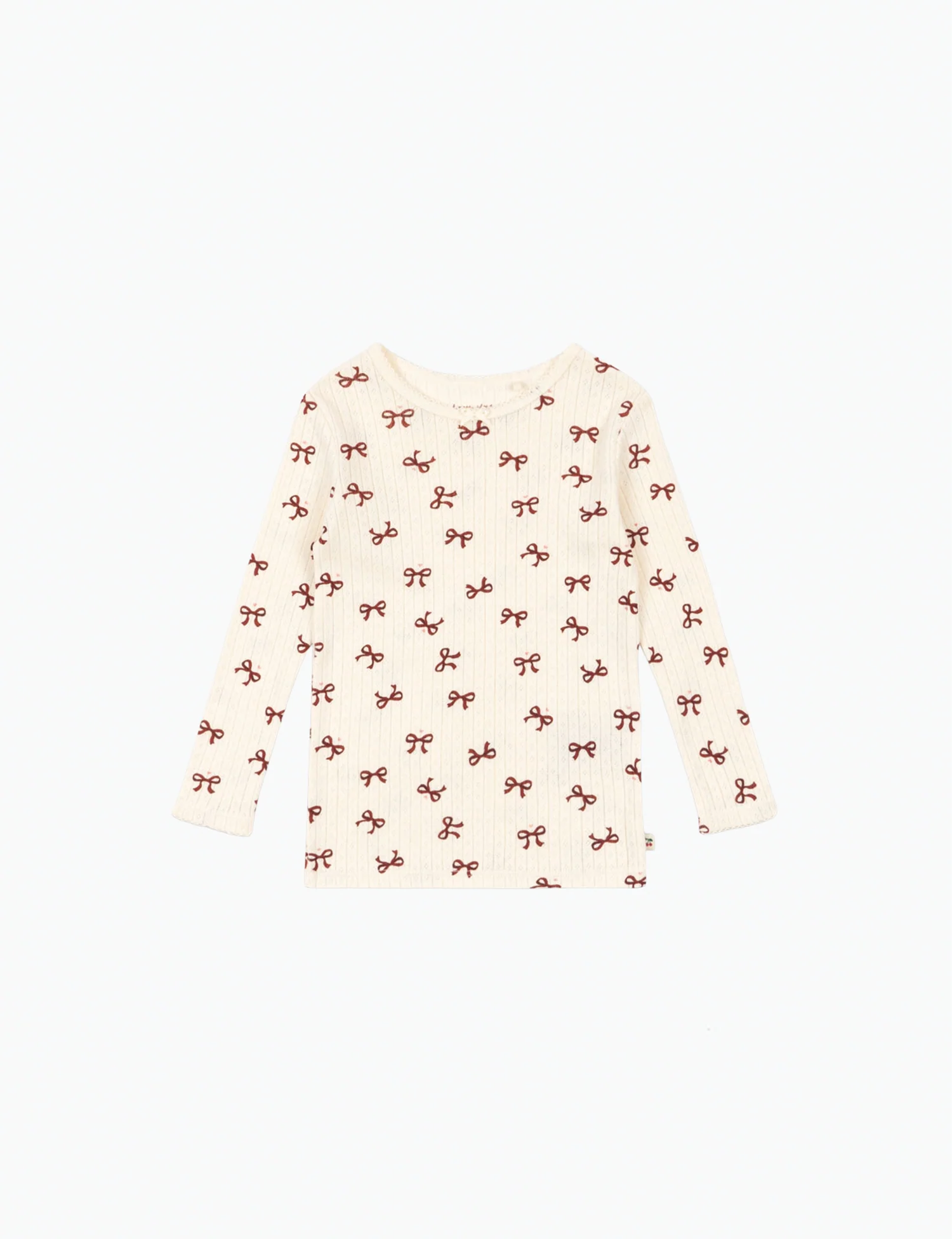 Pointelle Minnie Top in Bow Rouge