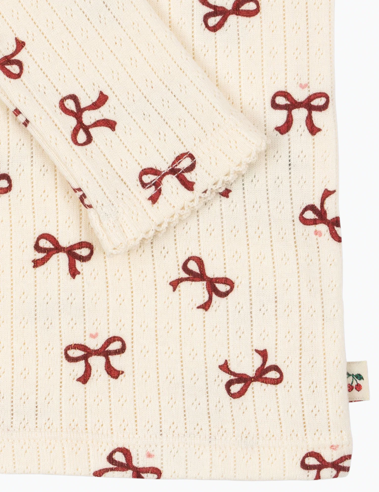 Pointelle Minnie Top in Bow Rouge - Image 4