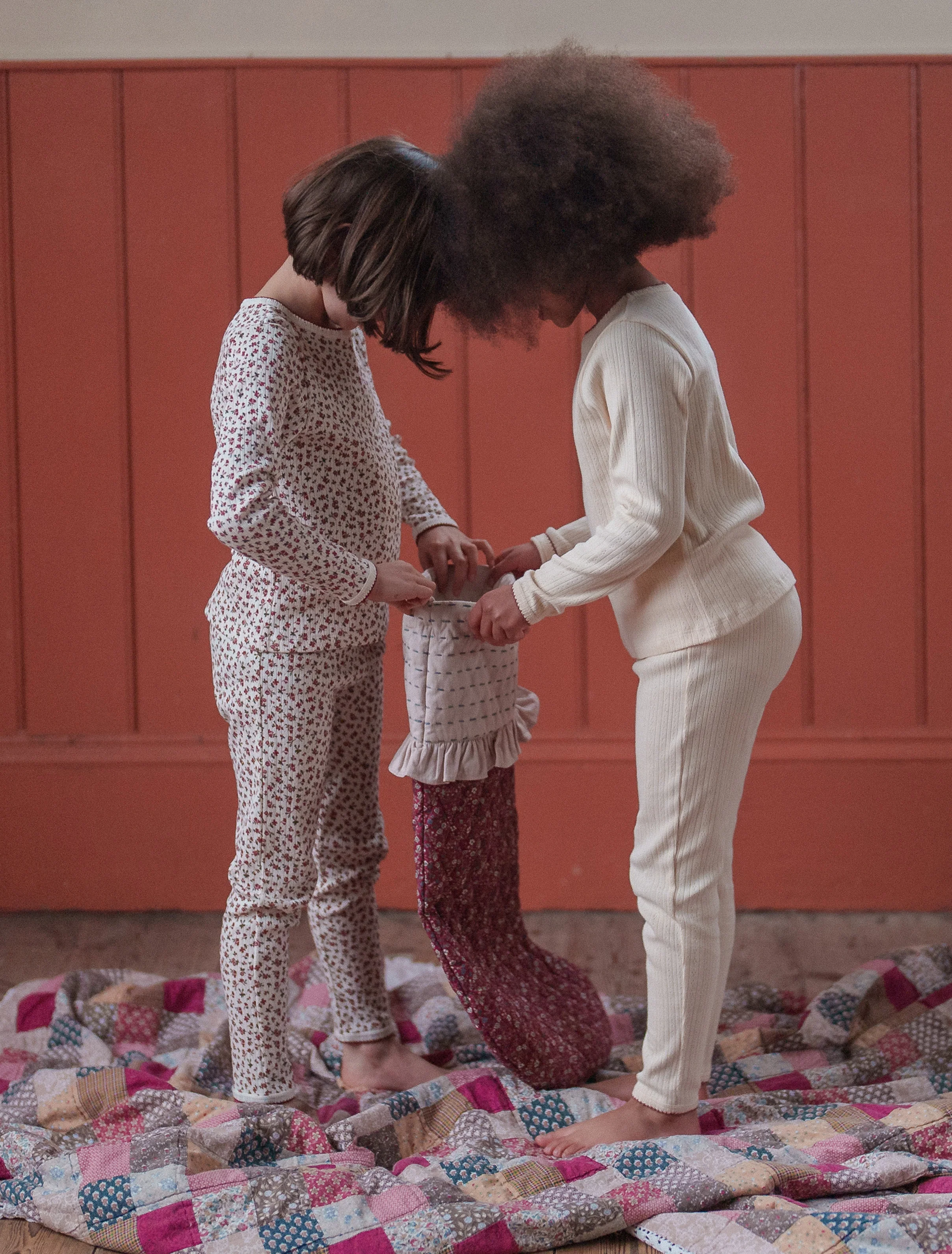 Pointelle Pajamas in Posy Floral - Image 4