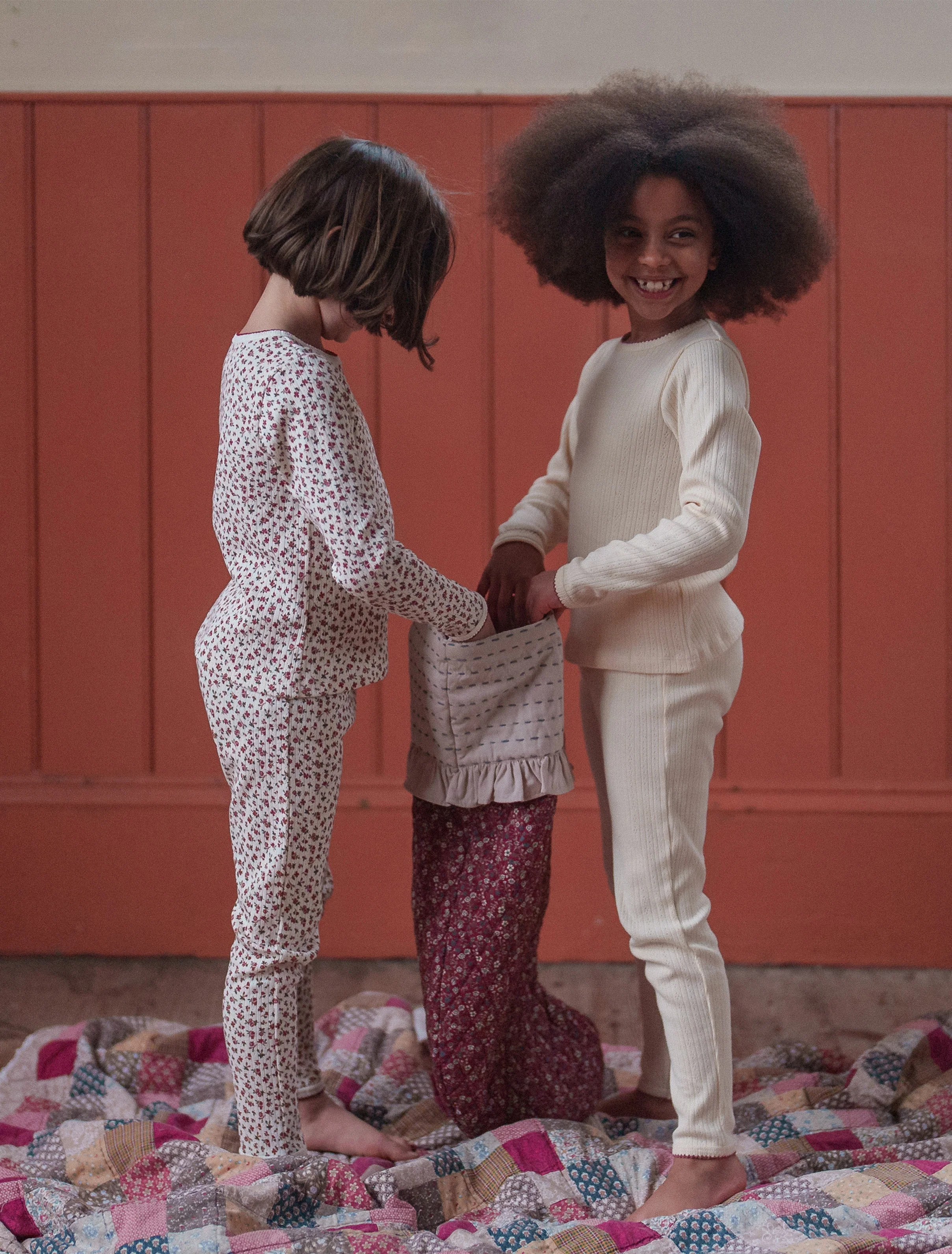 Pointelle Pajamas in Posy Floral - Image 5