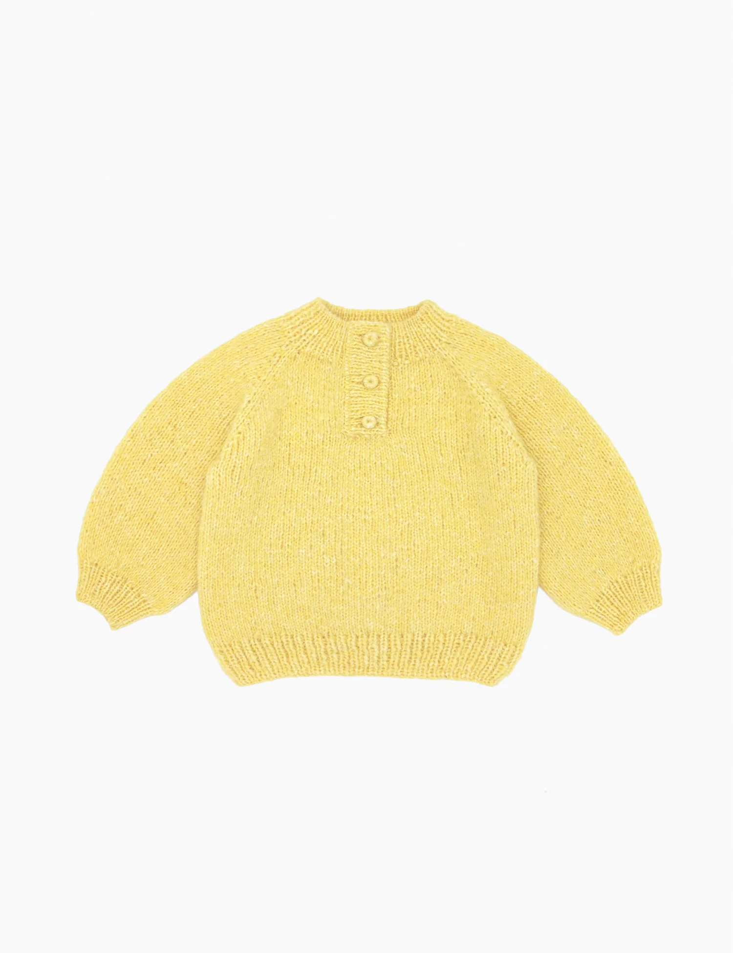 Quarter Button Sweater in Lemonade