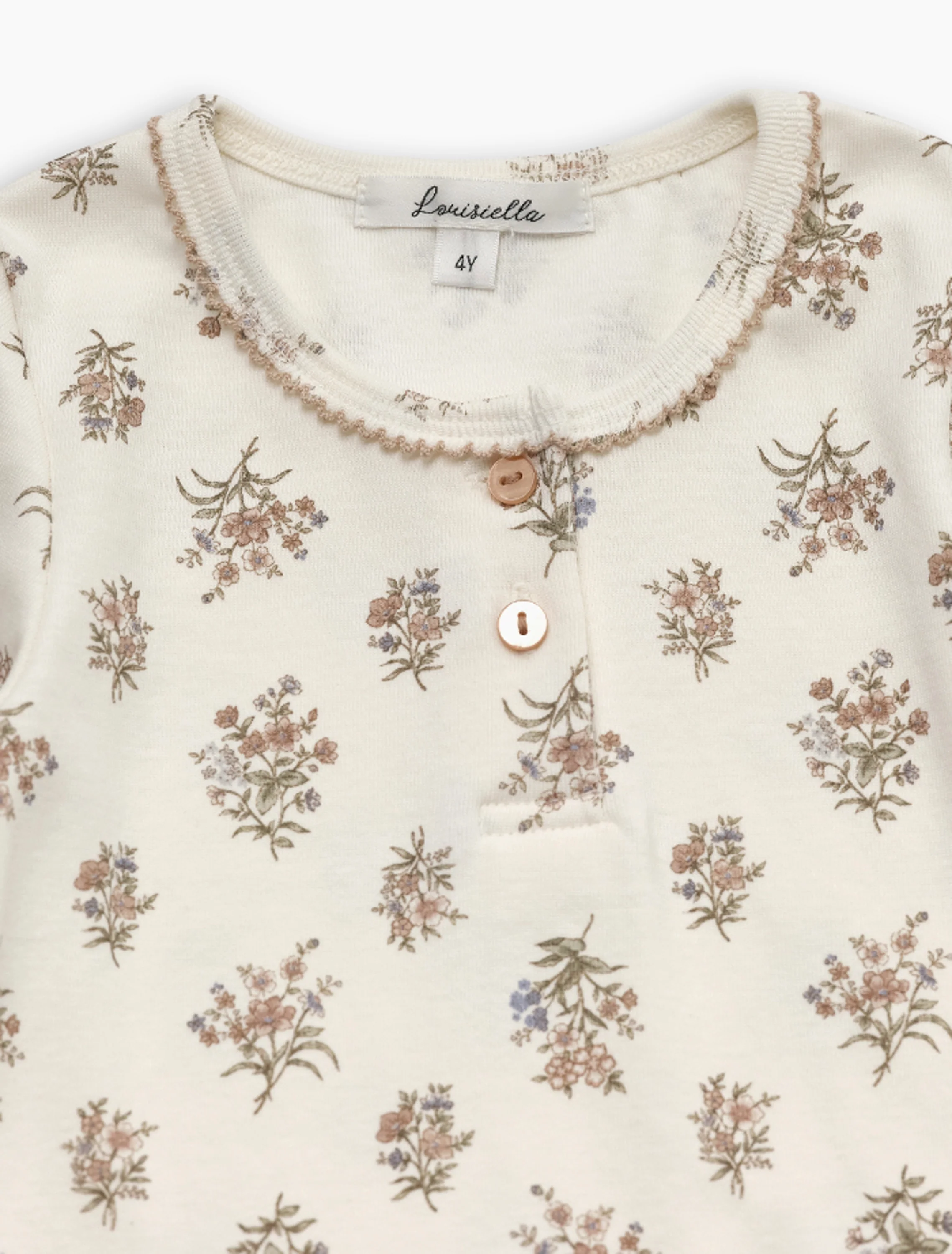 Reinette Pajama Set in Peach Beige - Image 3