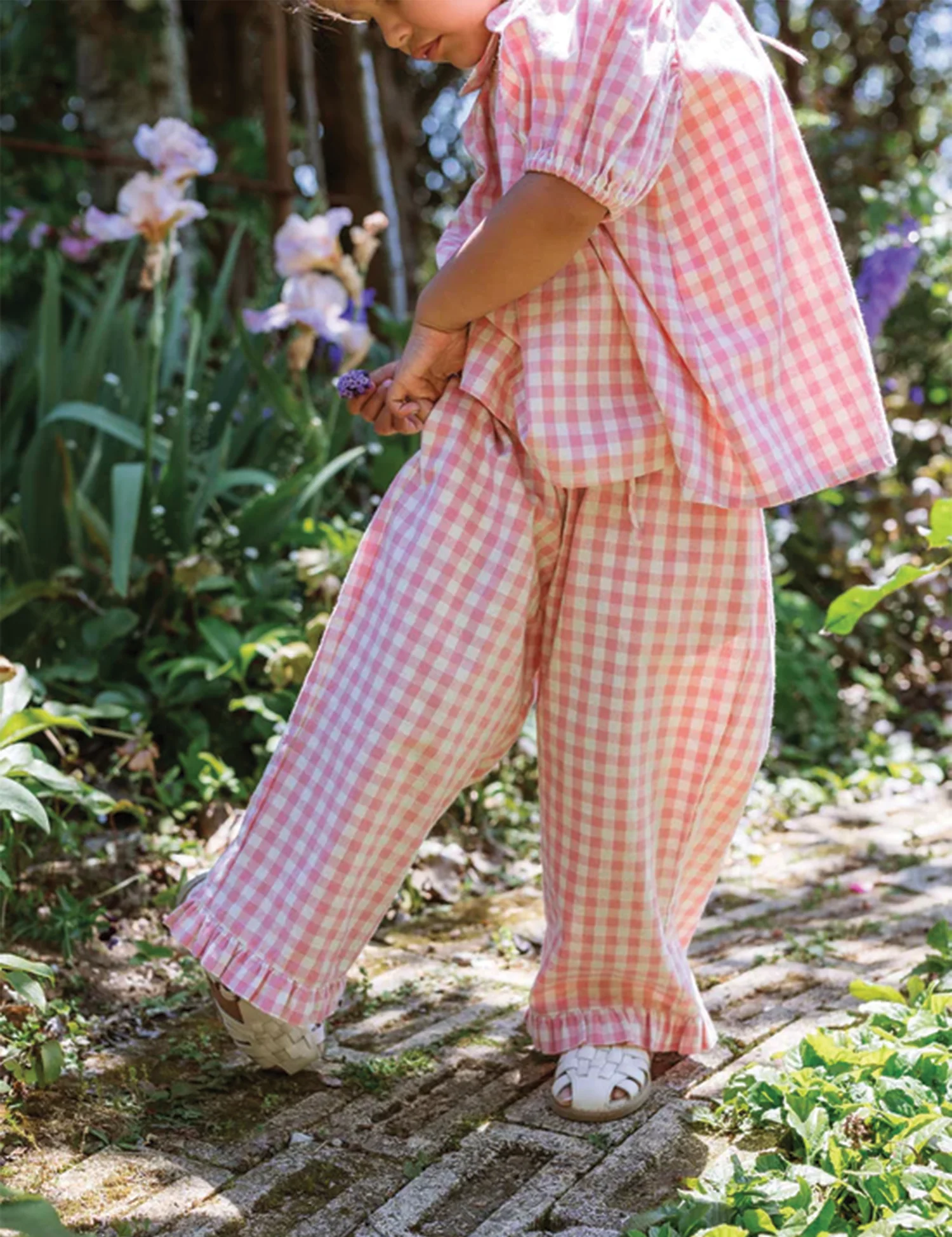 Rudy Blouse in Posy Pink Check - Image 5