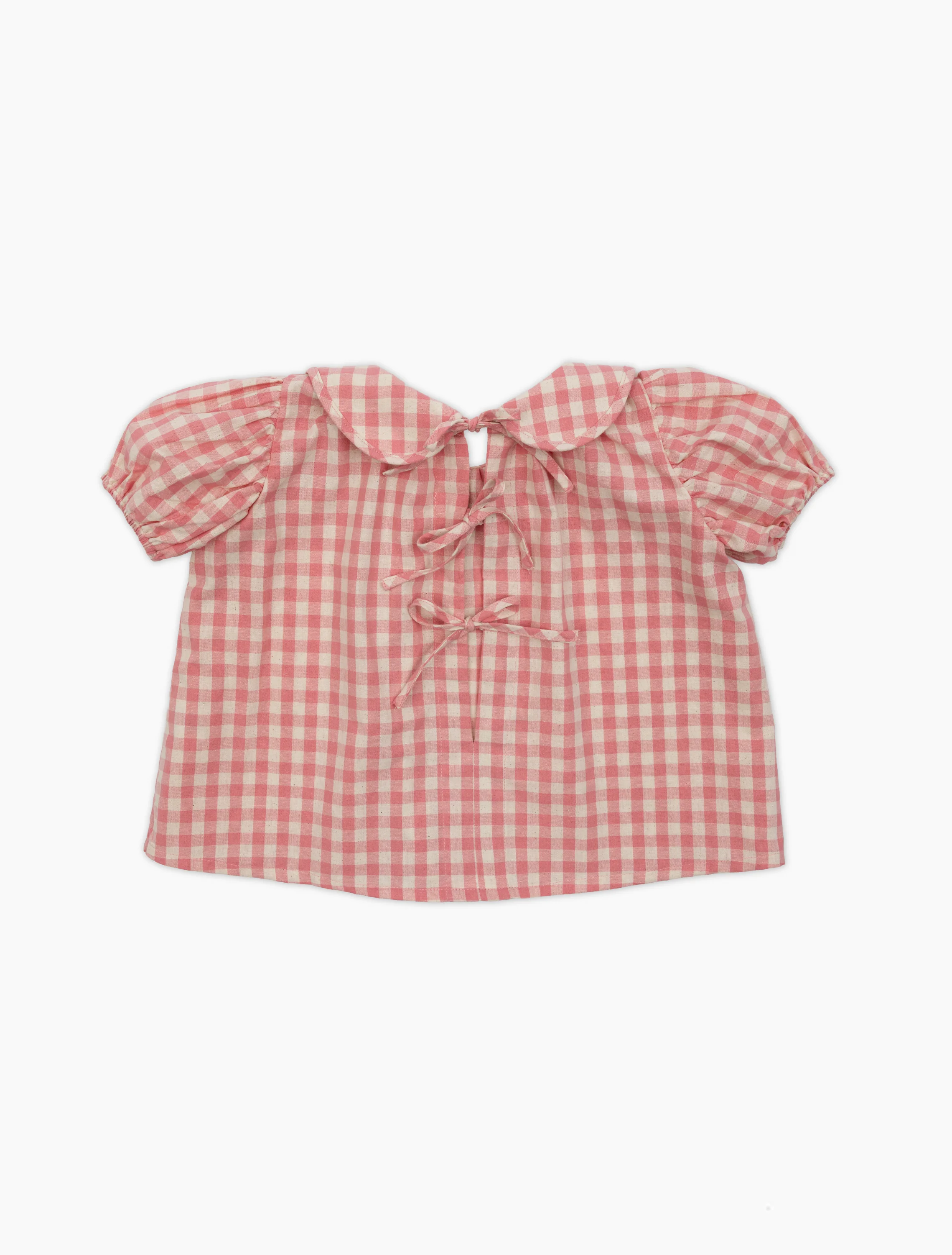 Rudy Blouse in Posy Pink Check - Image 6