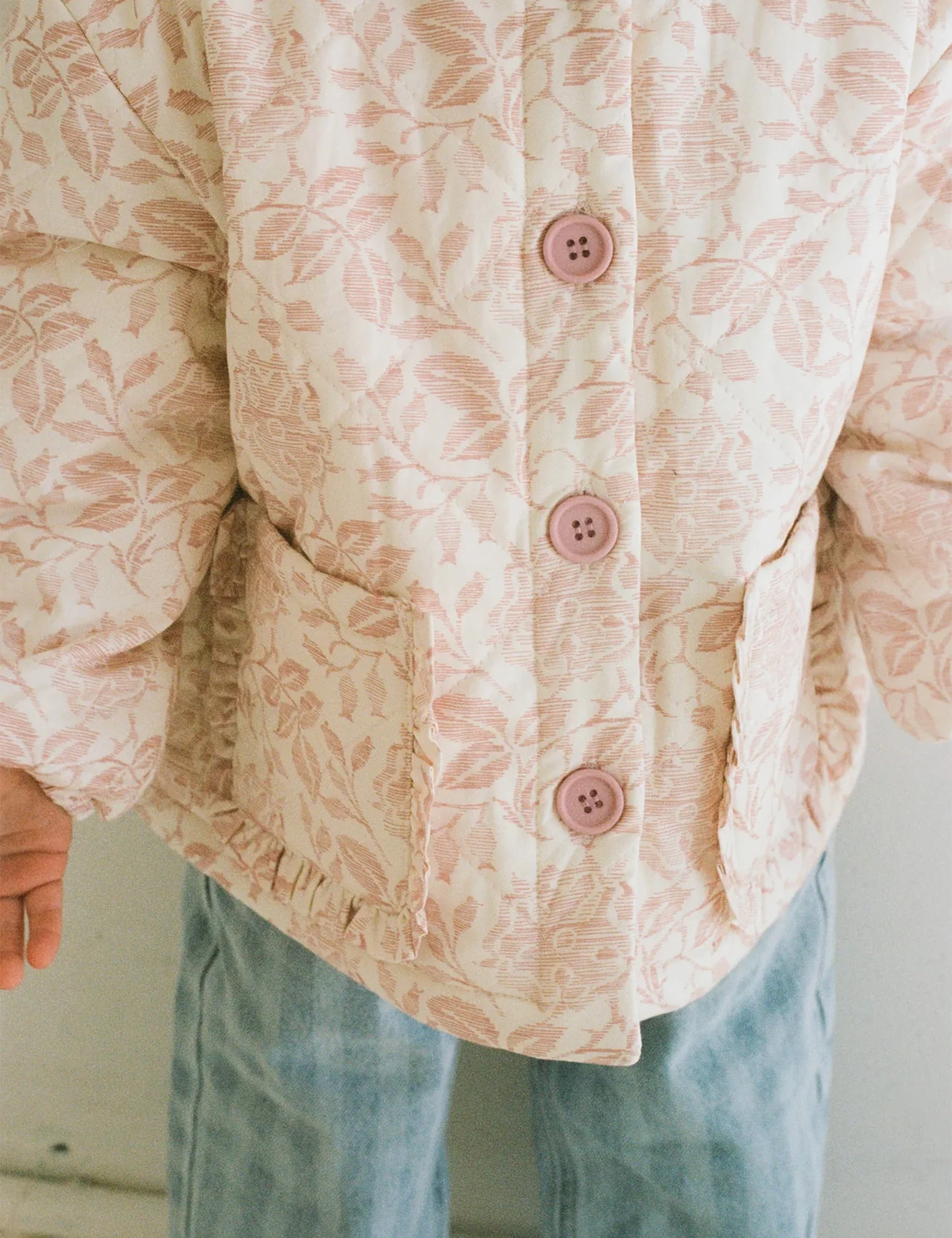 Sadie Quilted Jacket in Rosebud - Image 3