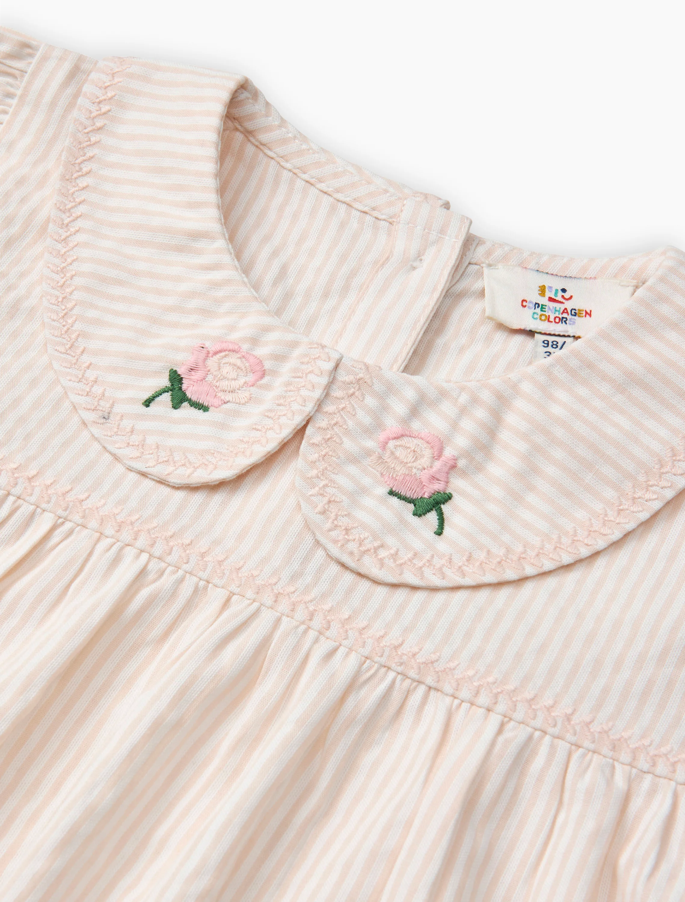 Seersucker Blouse in Dusty Rose/Cream Stripe - Image 10