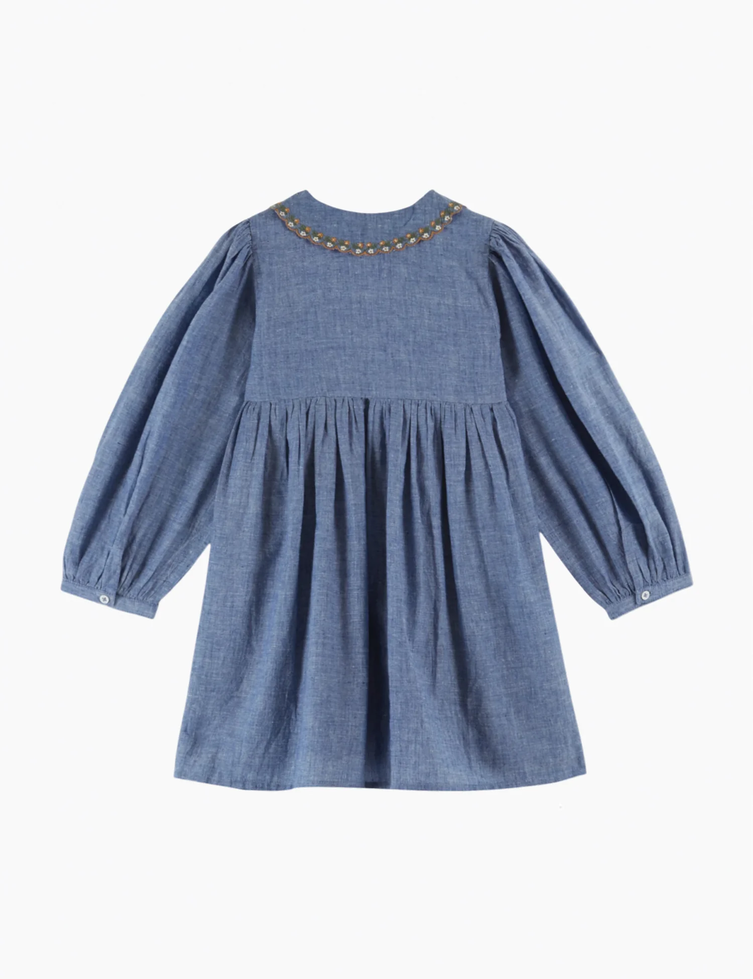 Smocked Dress in Chambray - Image 5