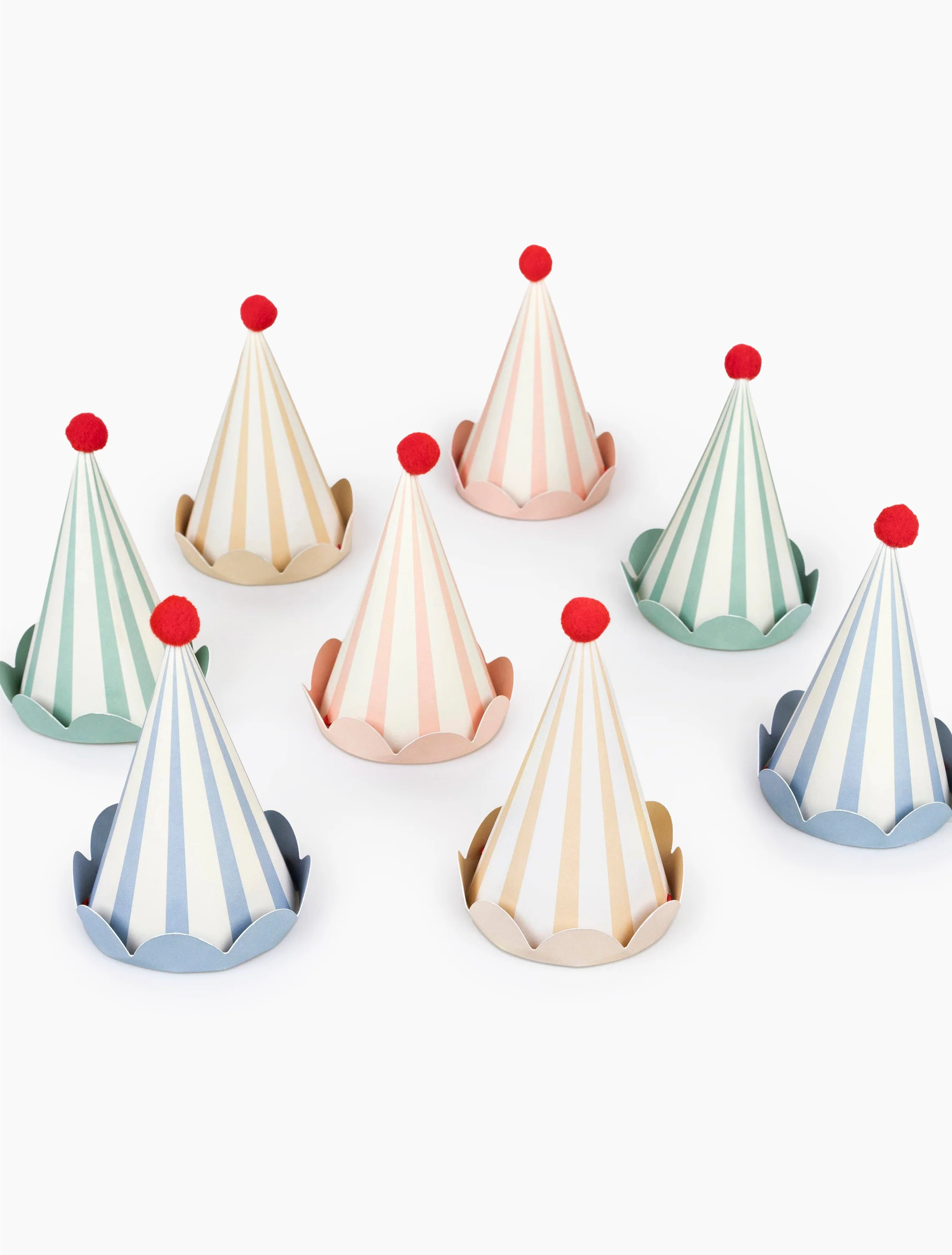 Stripe Pastel Party Hats