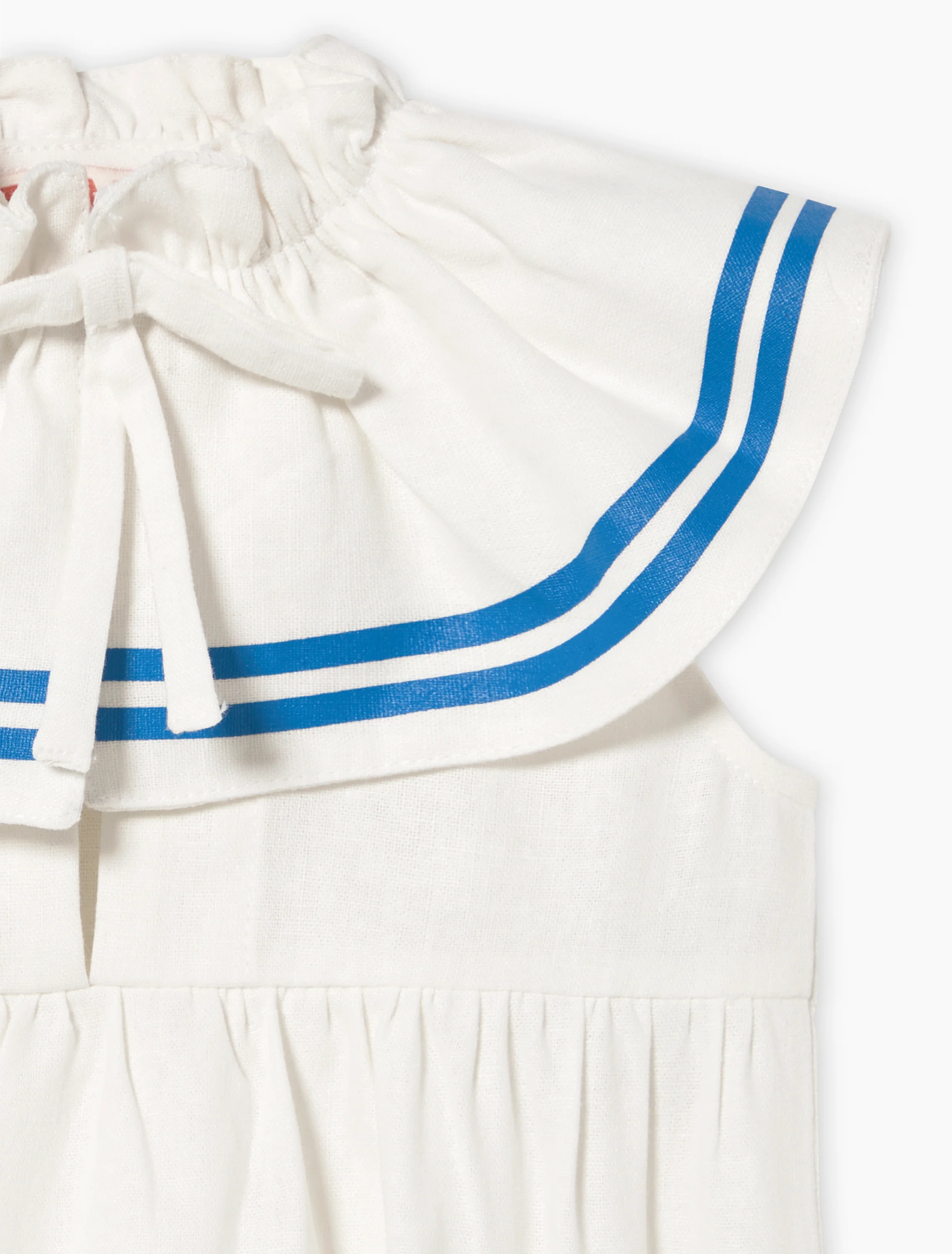 Stripes Bow Body in Off-White - Image 4