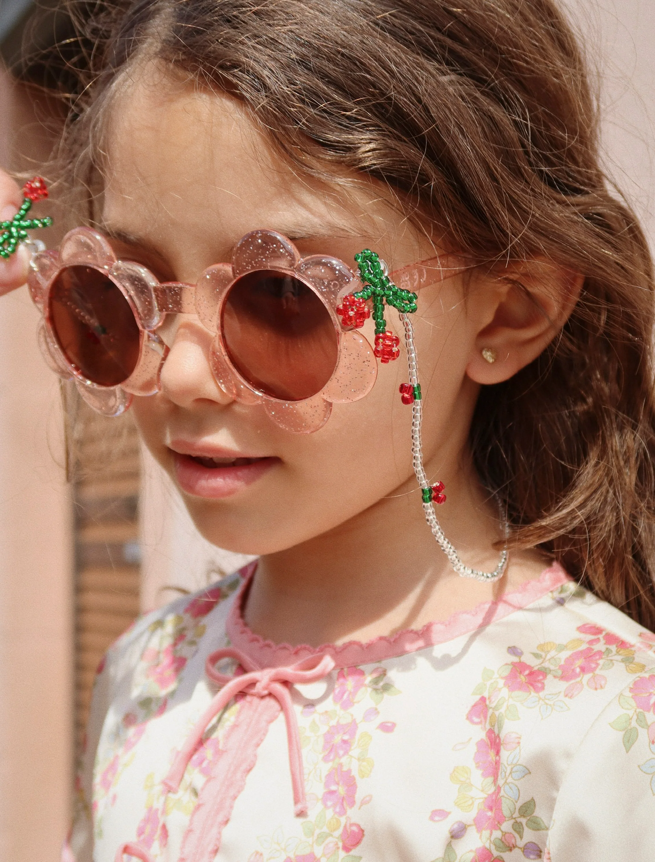 Sunglasses Bead Chain Cherry in Multi - Image 3