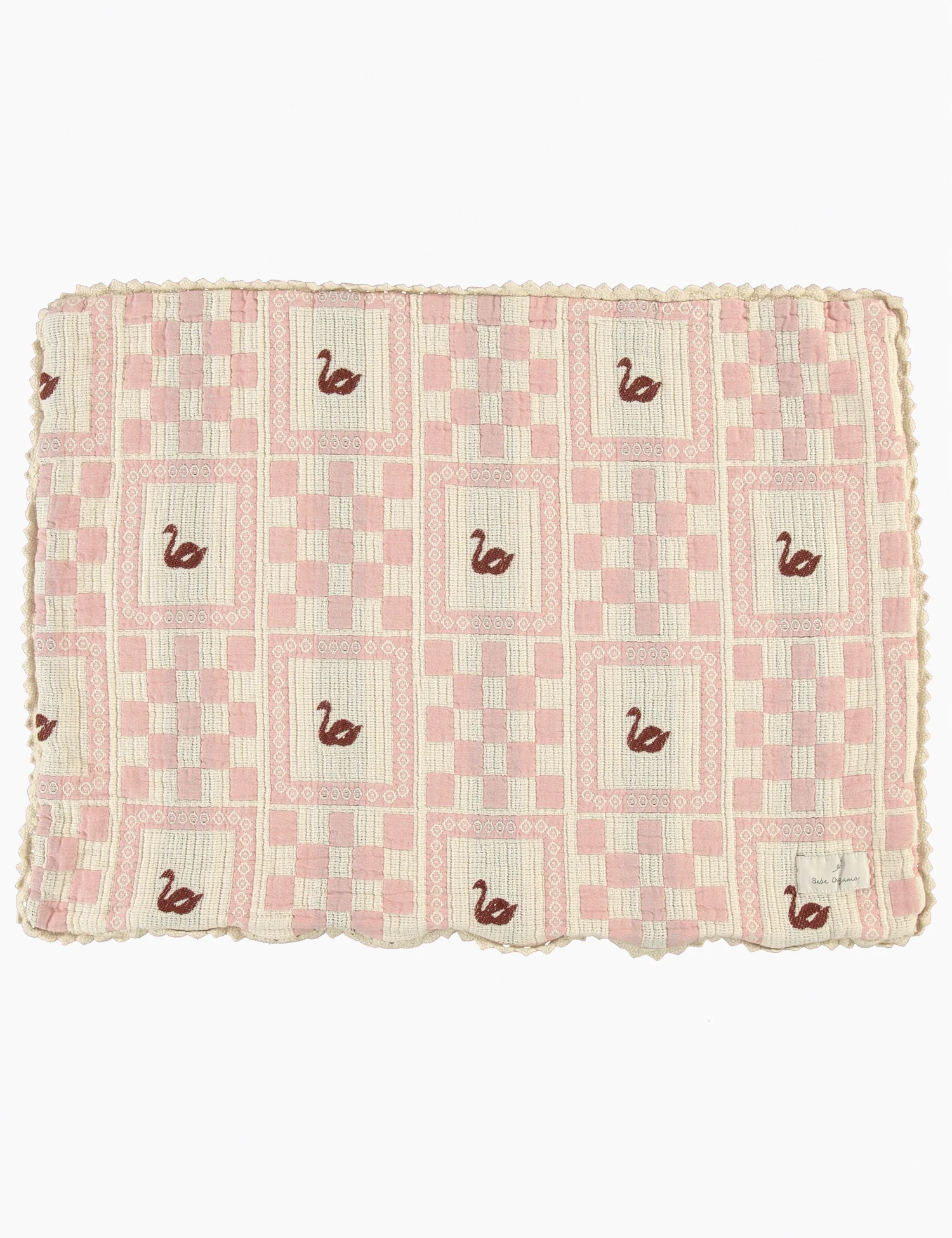 Swan Blanket in Swan Rose Patchwork - Image 3