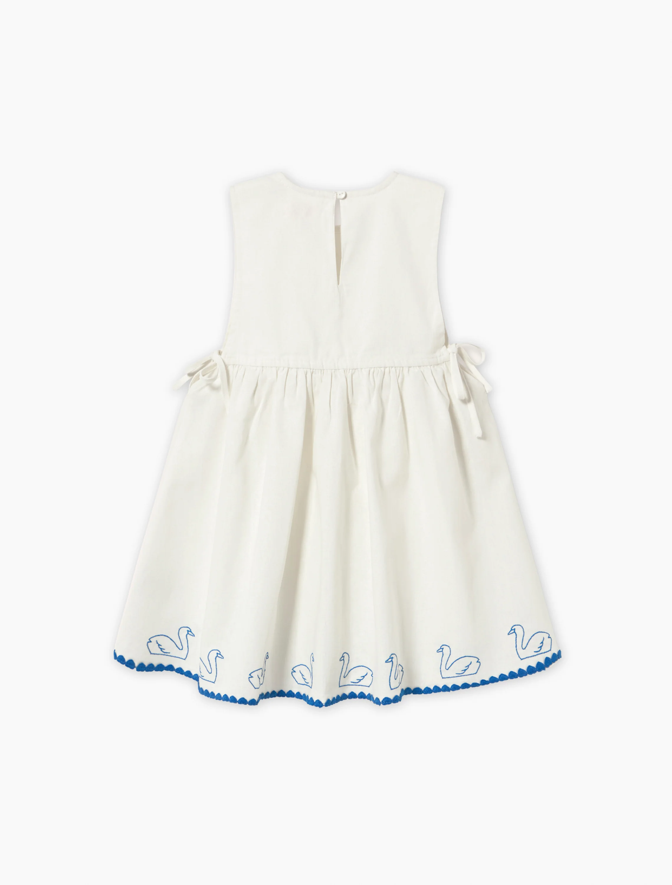 Swans Bows Dress in Off-White - Image 5