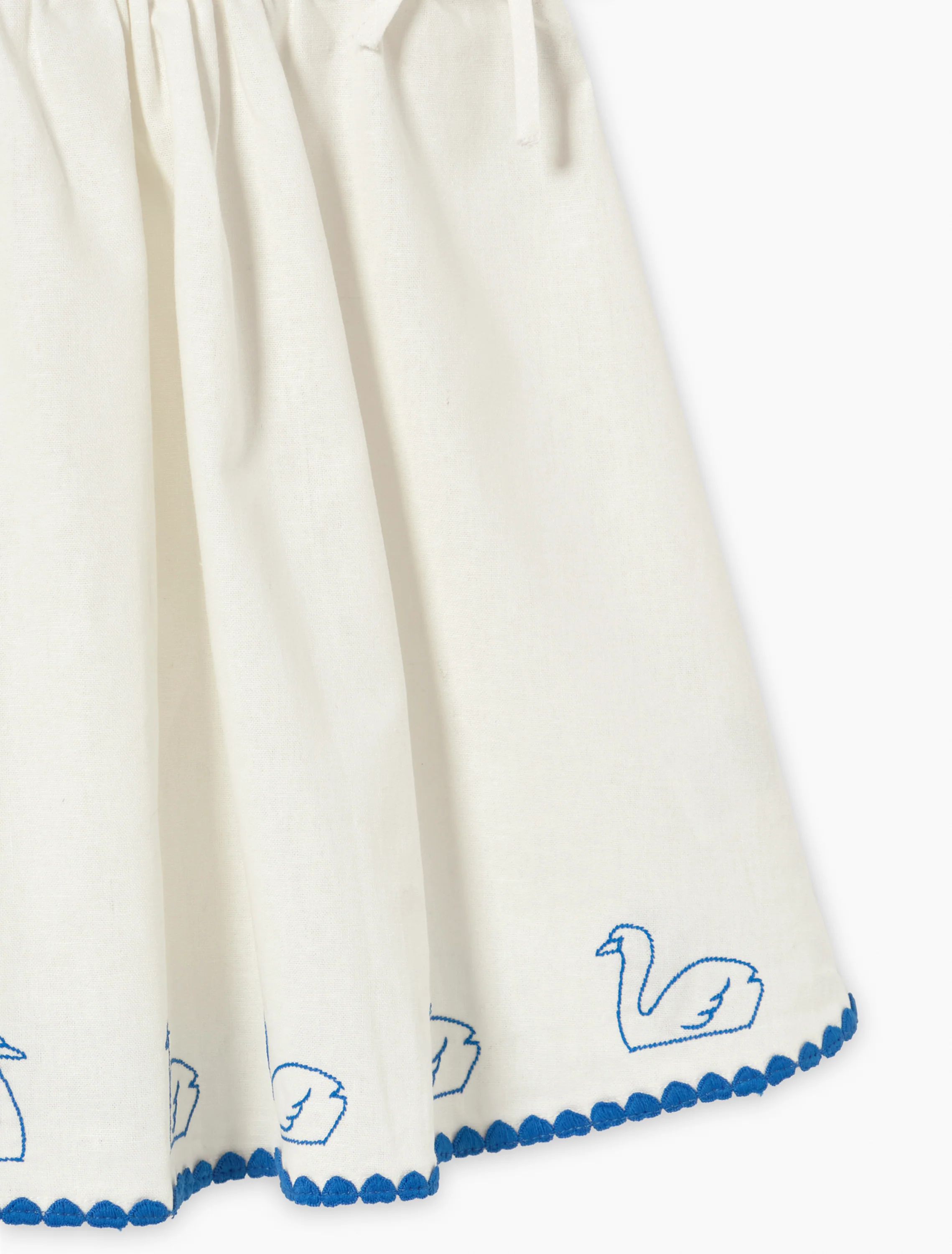 Swans Bows Dress in Off-White - Image 6