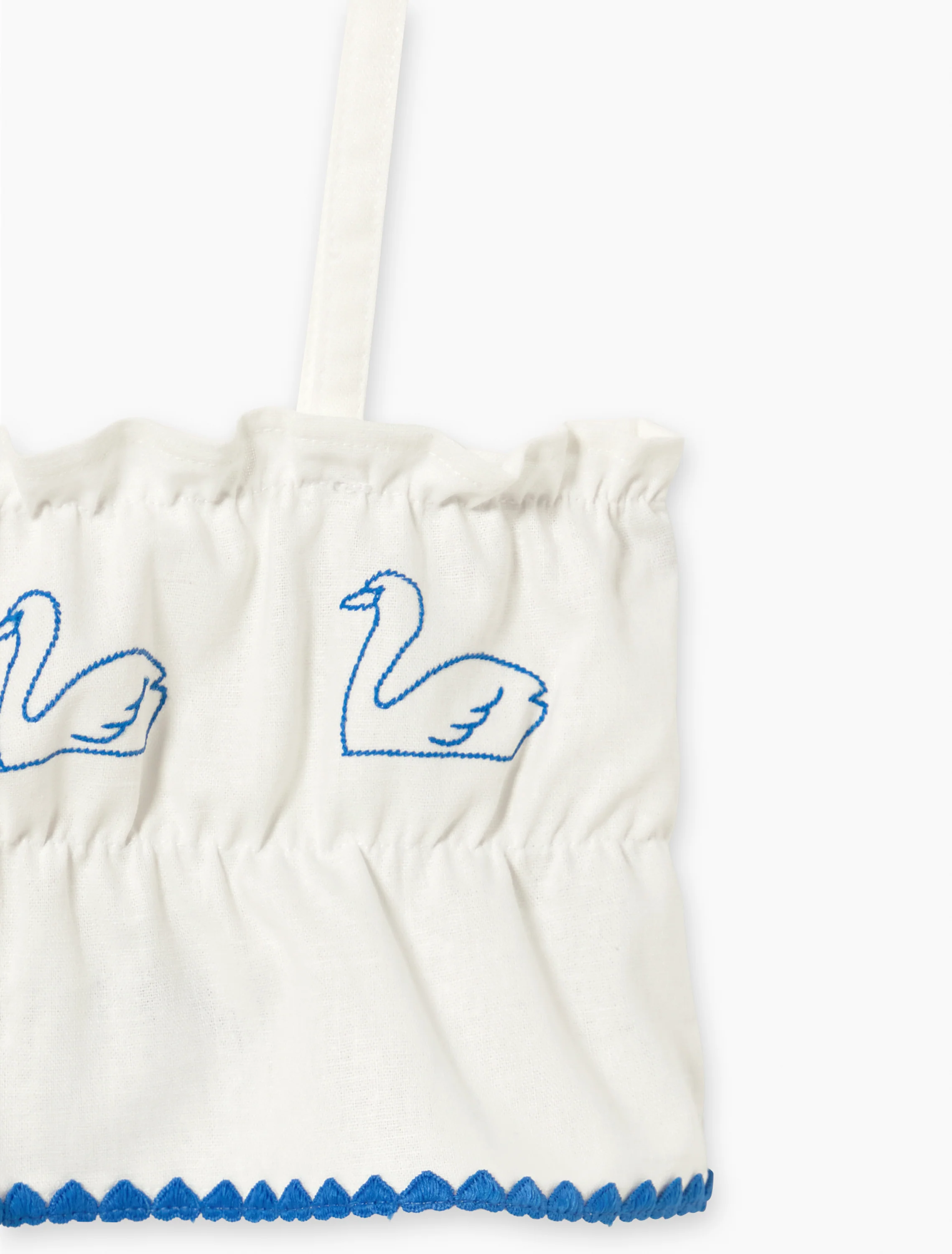 Swans Bows Linen Top in Off-White - Image 6