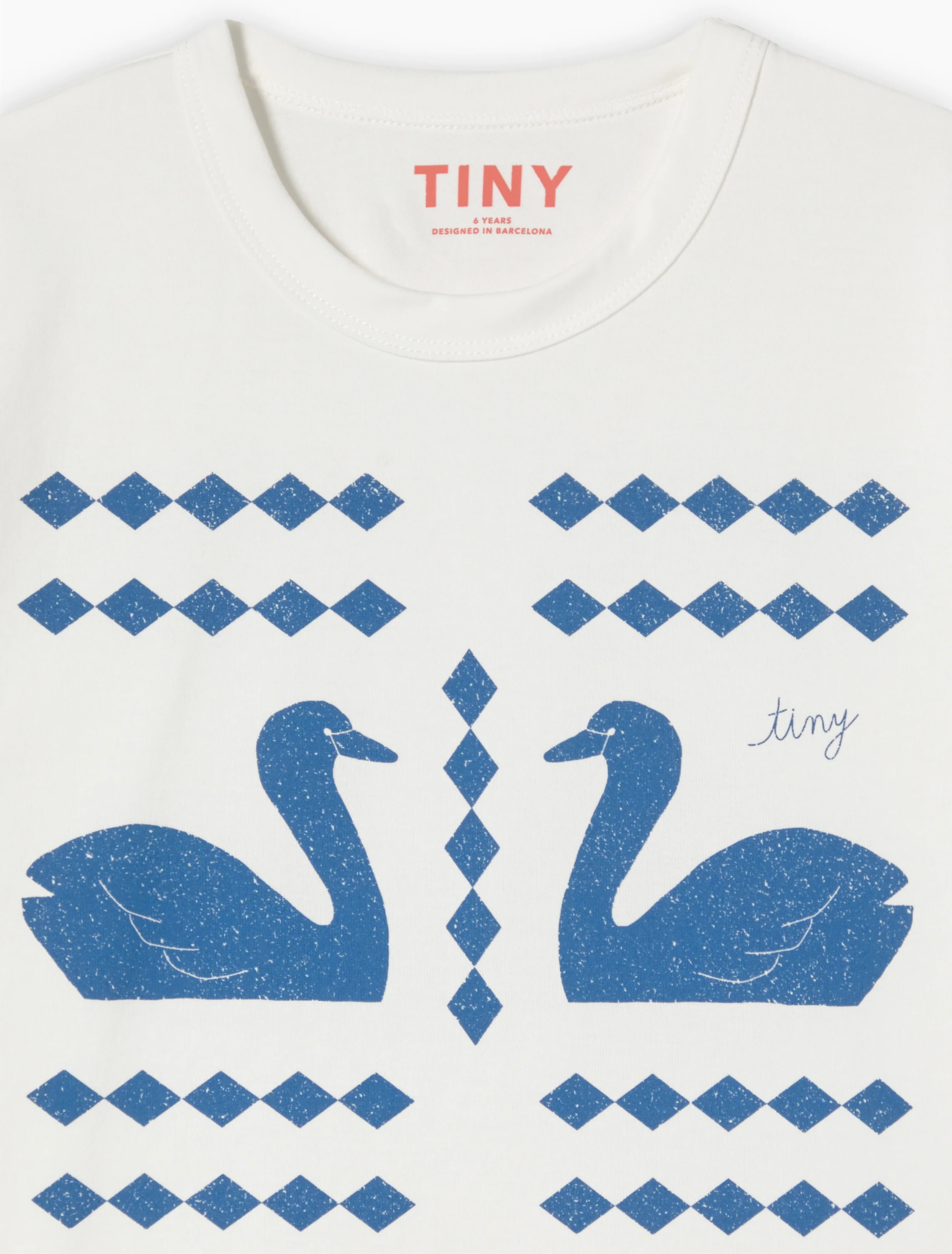 Swans Diamonds Graphic Tee in Off-White - Image 5