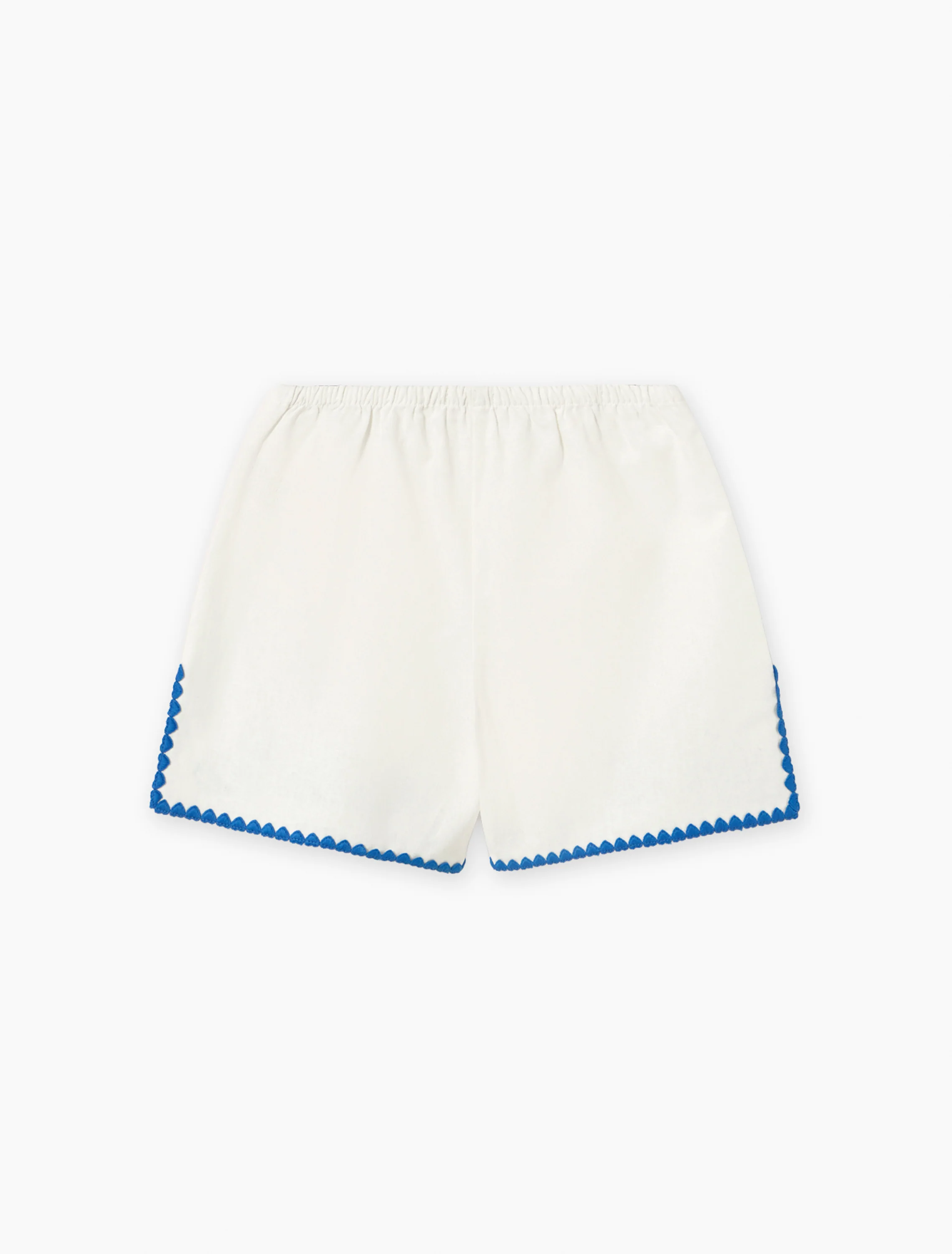 Swans Linen Shorts in Off-White - Image 4