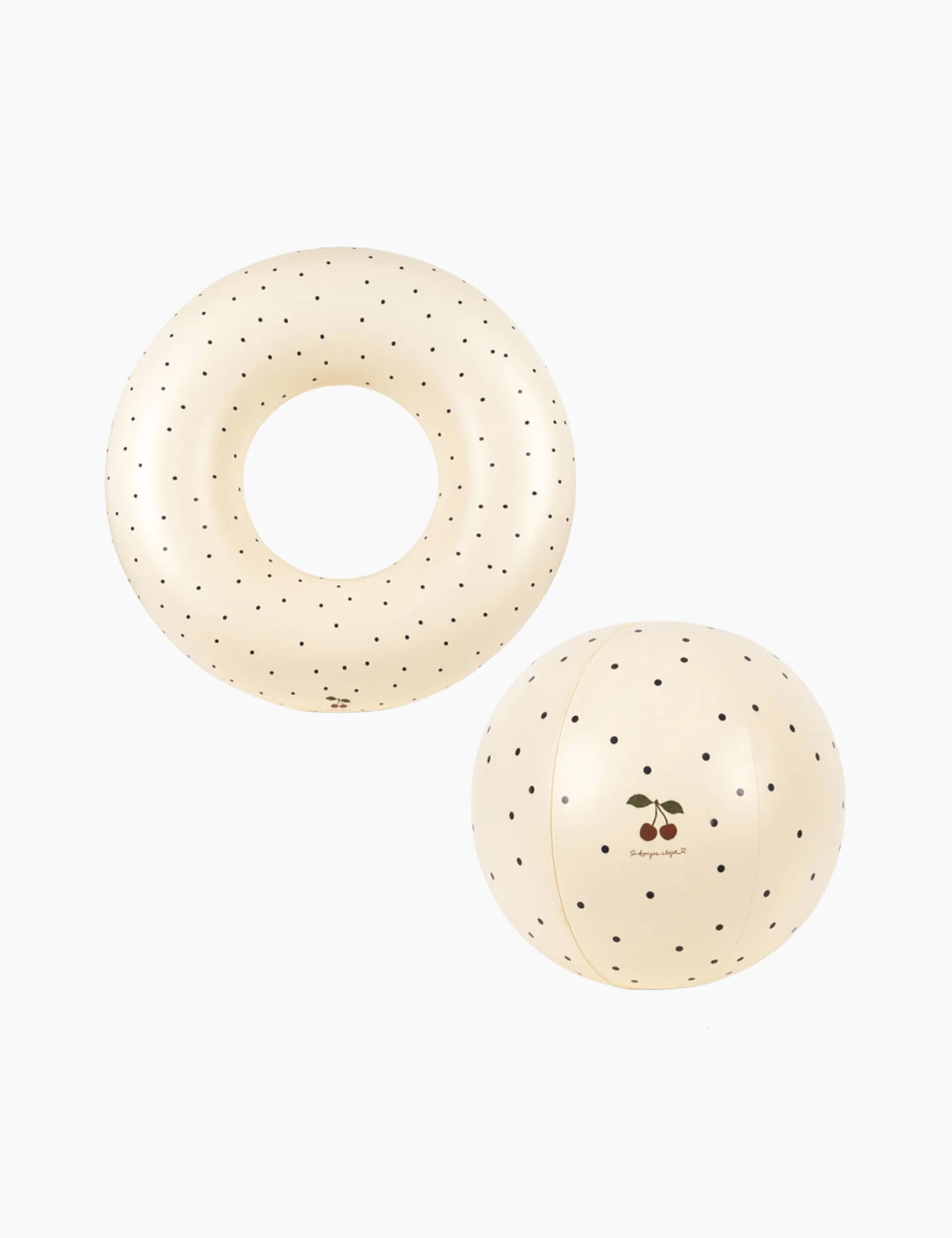 Swim Ring + Beach Ball in Navy Dot