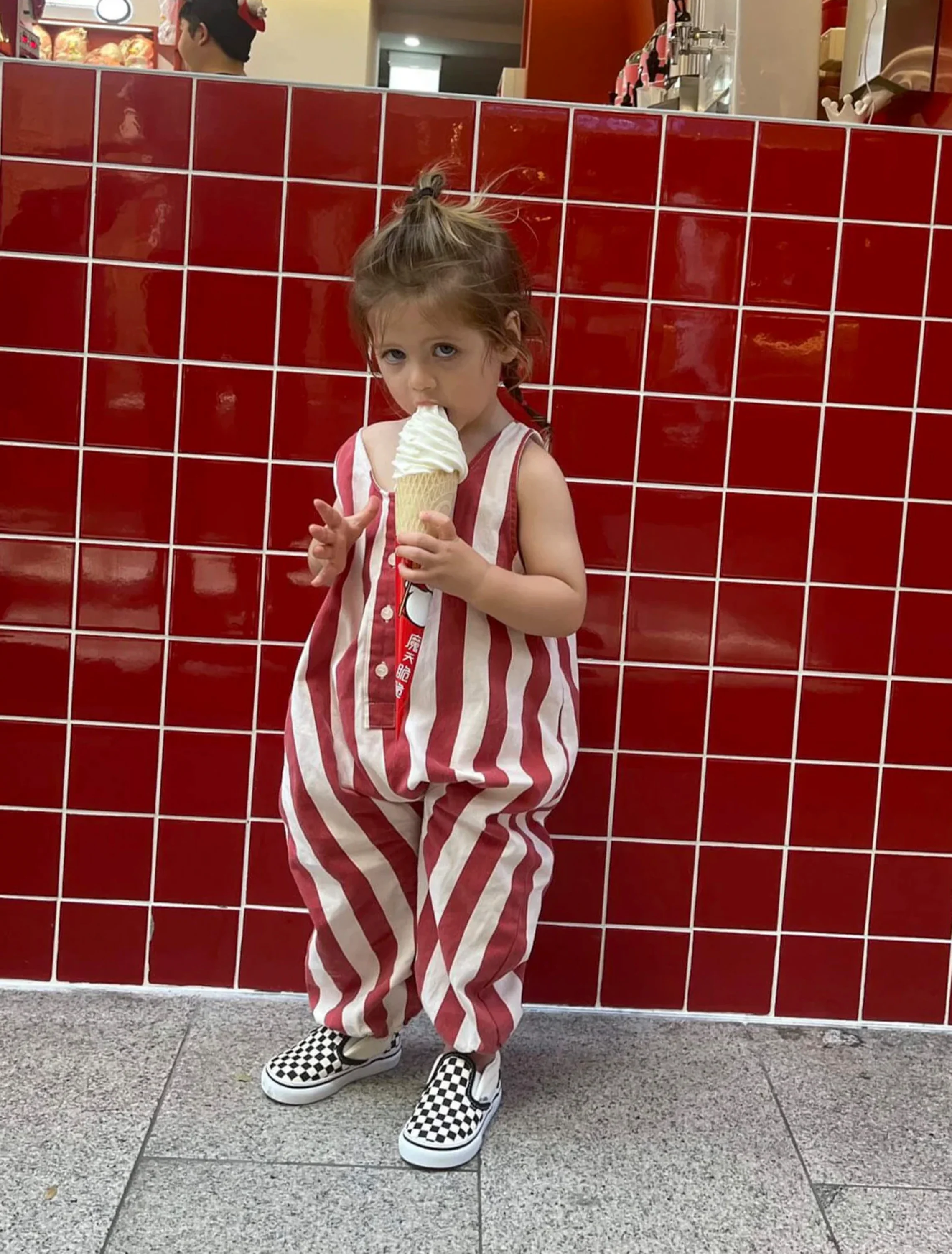 Skipper Jumpsuit in Rosso Stripe - Image 2