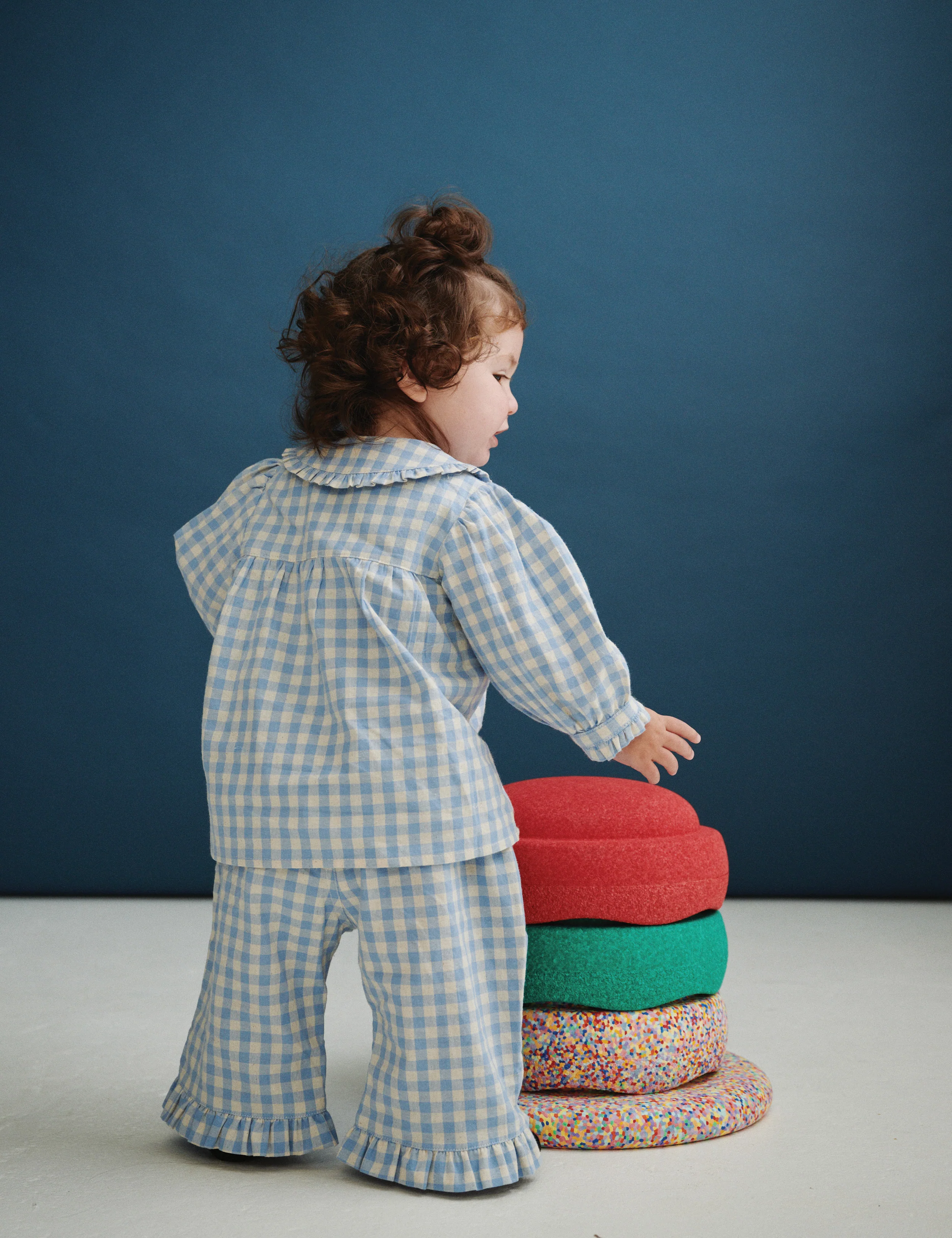 Tillie Pant in Bluebell Check - Image 3